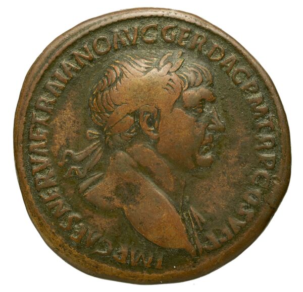 RIC II Trajan 485, аверс, bnf_ocre