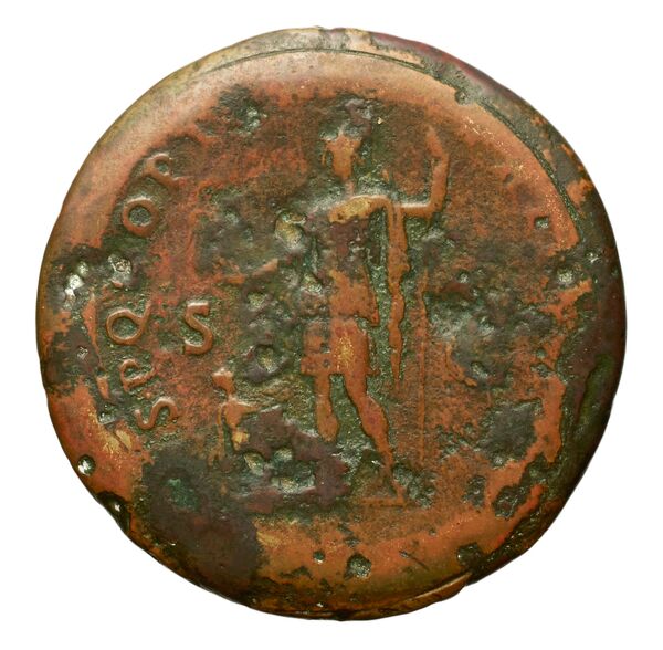 RIC II Trajan 485, реверс, bnf_ocre