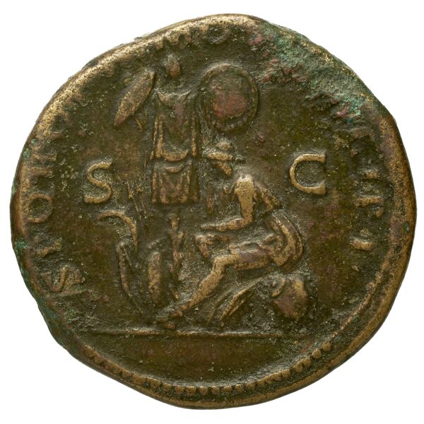 RIC II Trajan 560, реверс, bnf_ocre