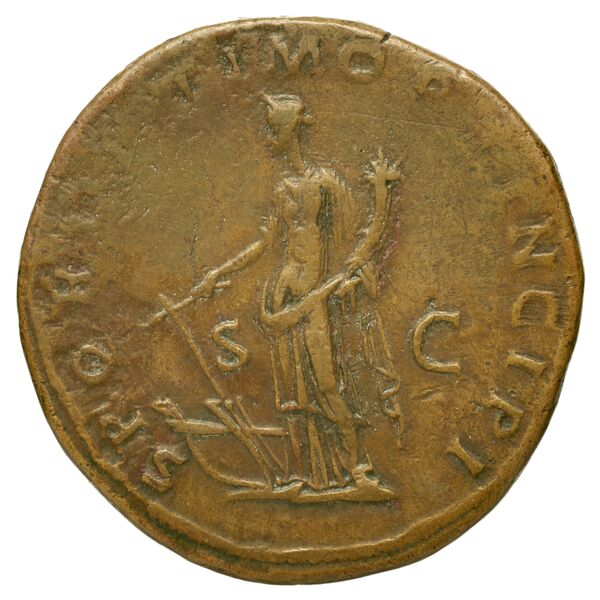 реверс RIC II Trajan 500 (sestertius)