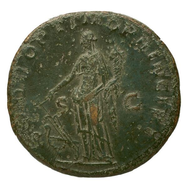 RIC II Trajan 500 (sestertius), реверс, bnf_ocre