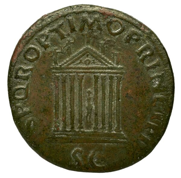 RIC II Trajan 575 (sestertius), реверс, bnf_ocre