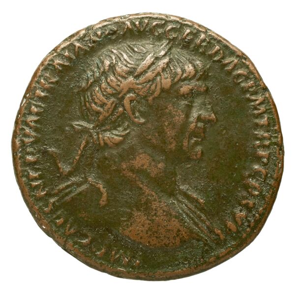 RIC II Trajan 500 (as), аверс, bnf_ocre