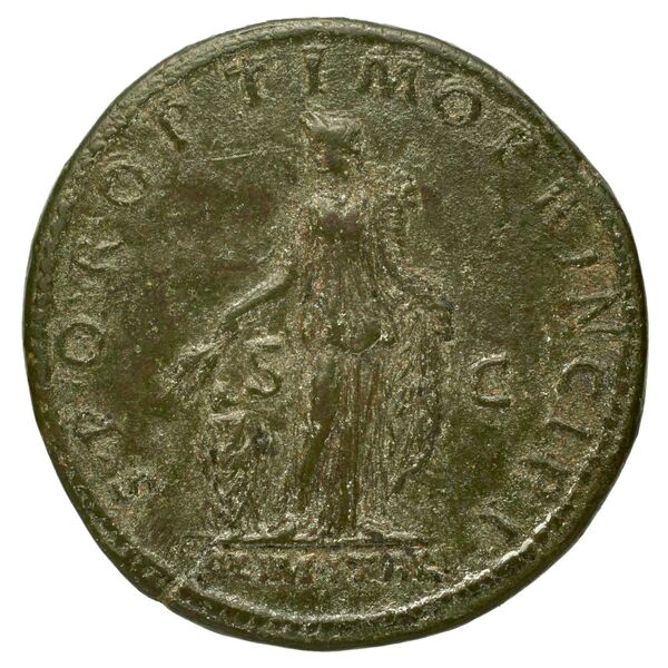 RIC II Trajan 604 (sestertius), реверс, bnf_ocre