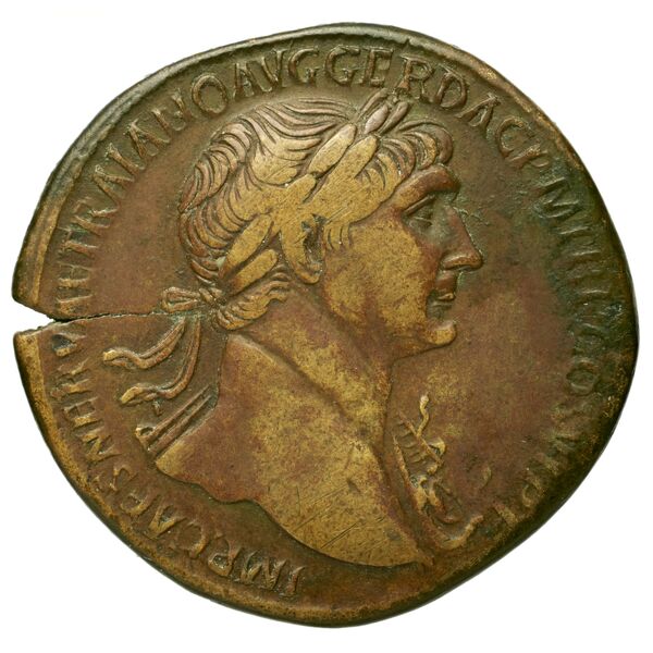 RIC II Trajan 624, аверс, bnf_ocre