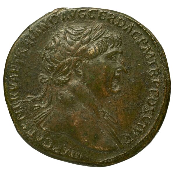 аверс RIC II Trajan 628 (sestertius)