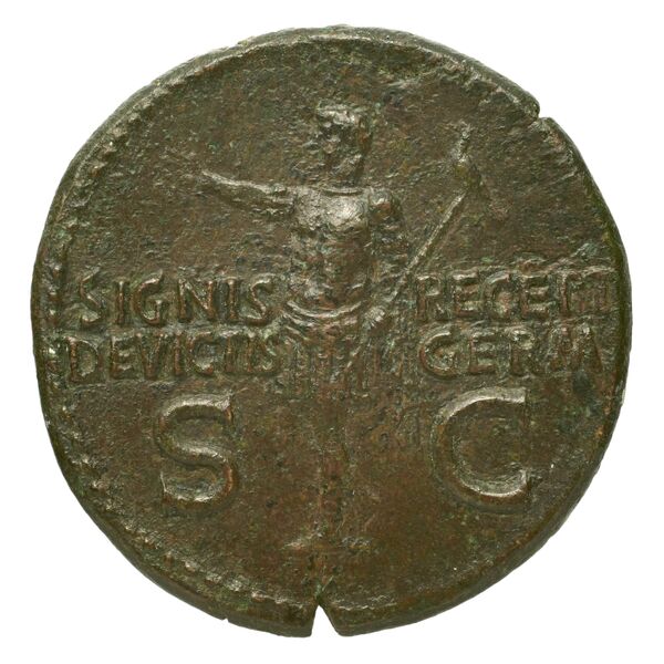 RIC I (second edition) Gaius/Caligula 57, obverse, bnf_ocre