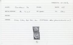 ABC 1833, реверс, cci