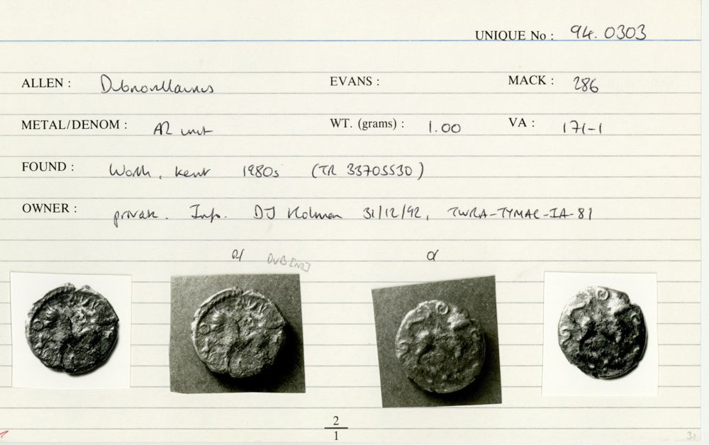 ABC 321, аверс, cci