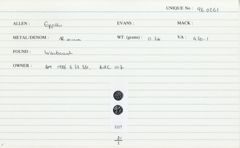 ABC 1169, реверс, cci