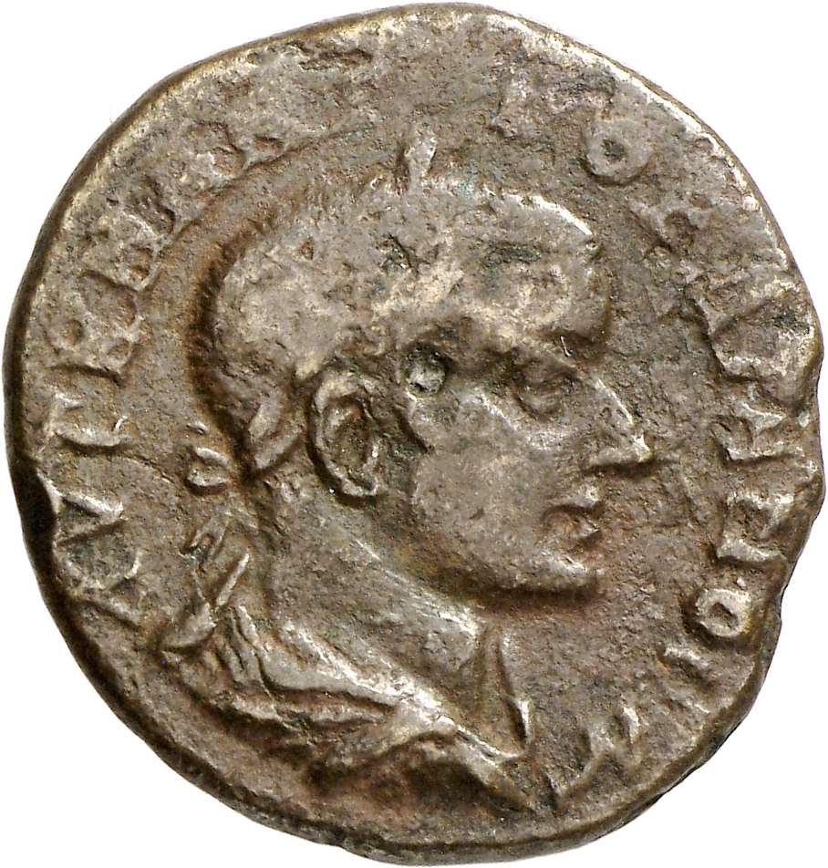 Obverse: Brustbild des Gordian III. nach rechts mit Lorbeerkranz, Panzer und Paludamentum. Laureate bust of Gordian III, right, wearing cuirass and paludamentum.. Reverse: Homonoia nach links mit Patera und Füllhorn. Homonoia standing left, holding patera and cornucopia.