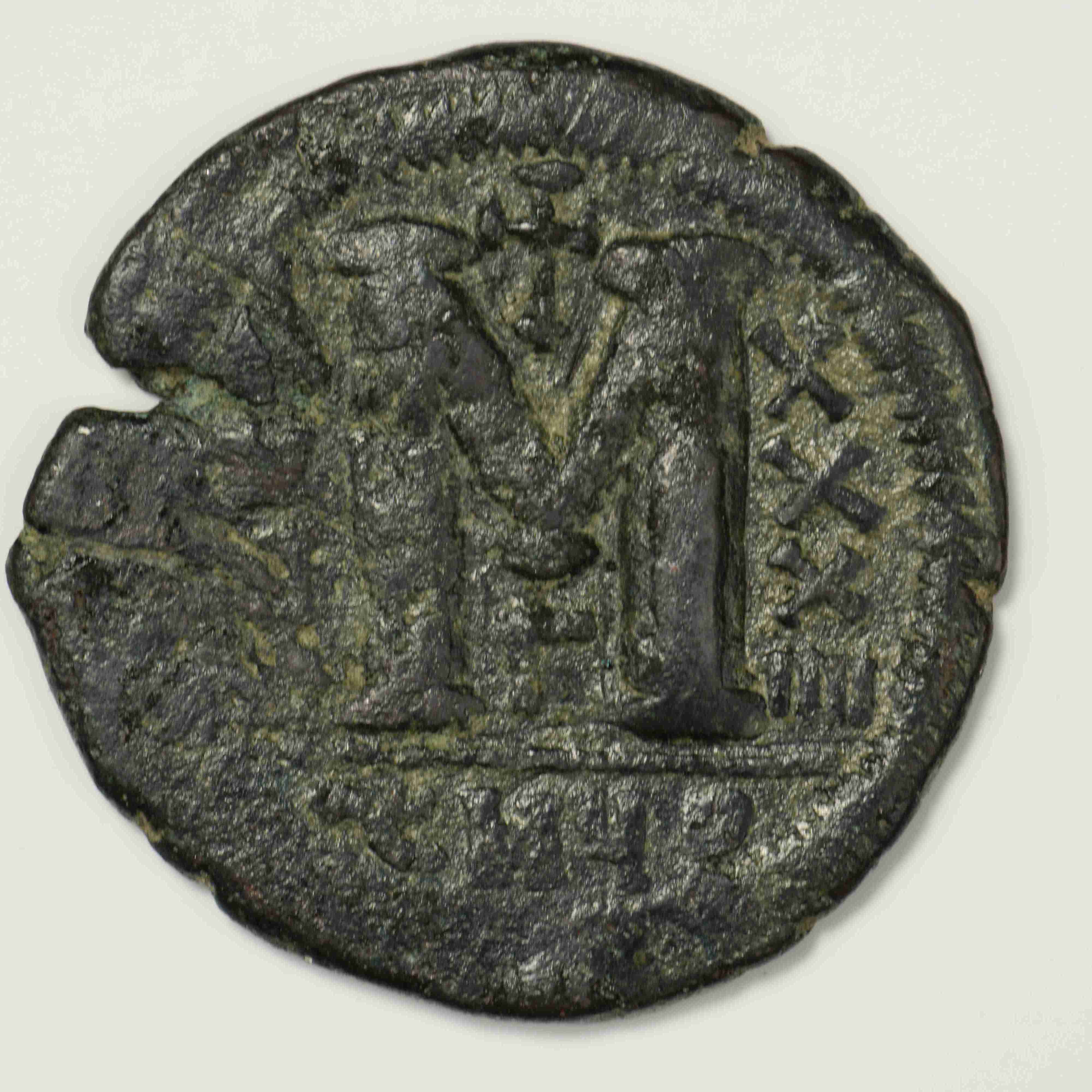 реверс Justinian I — Follis (Antioch, 560–561)