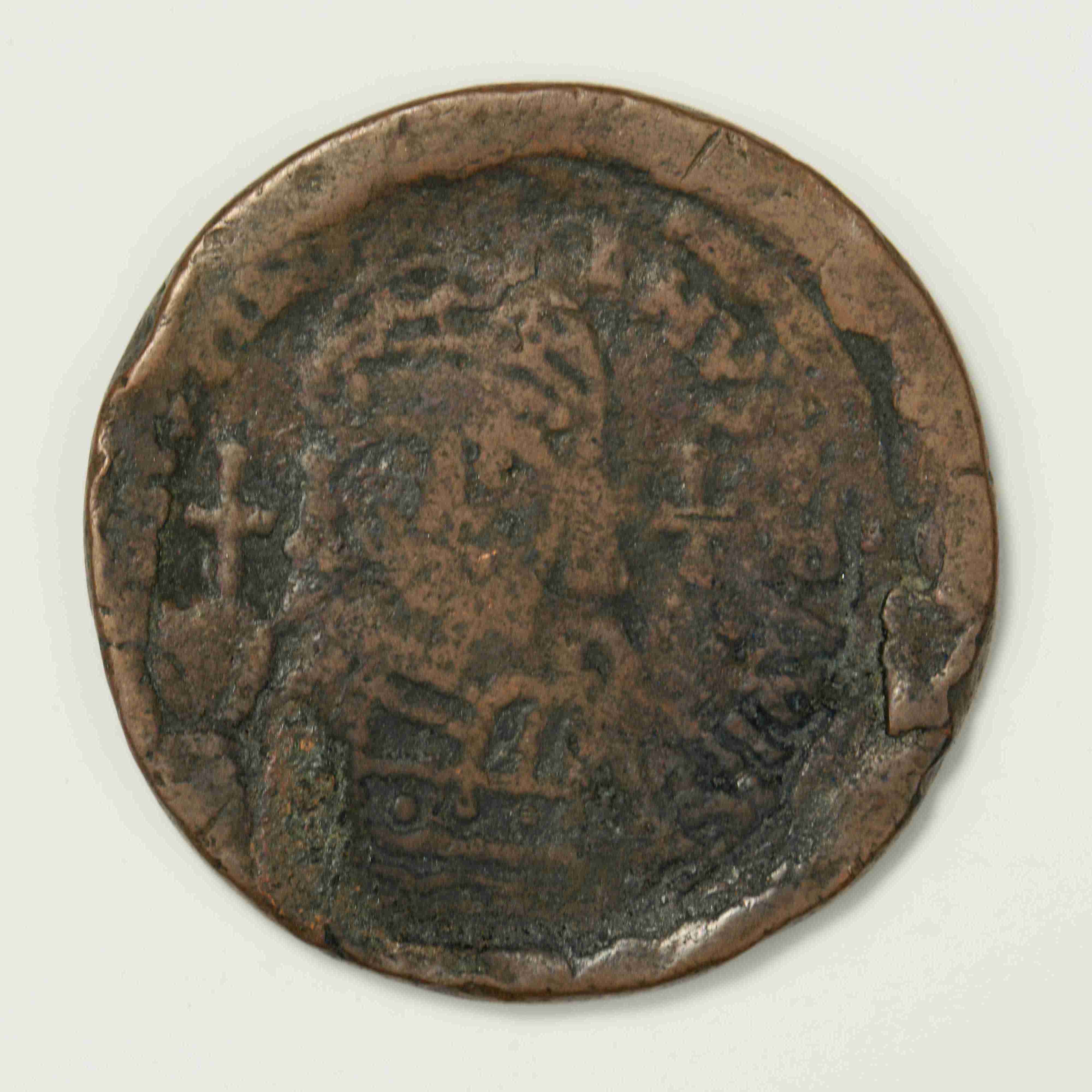 Justinian I — Follis (Antioch, 560–561), аверс, do_byzant