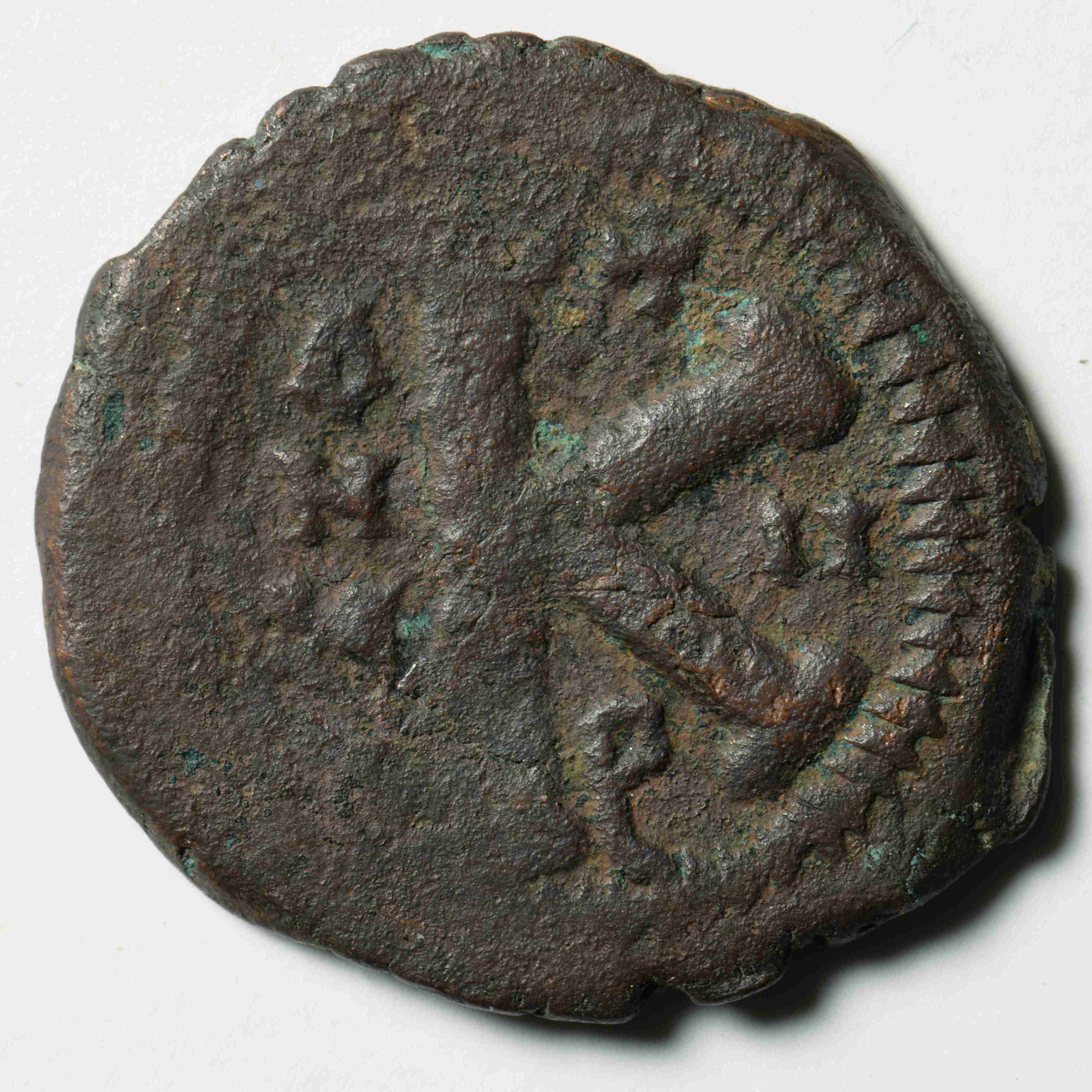 реверс Justin II — Half Follis (Antioch, 566–567)