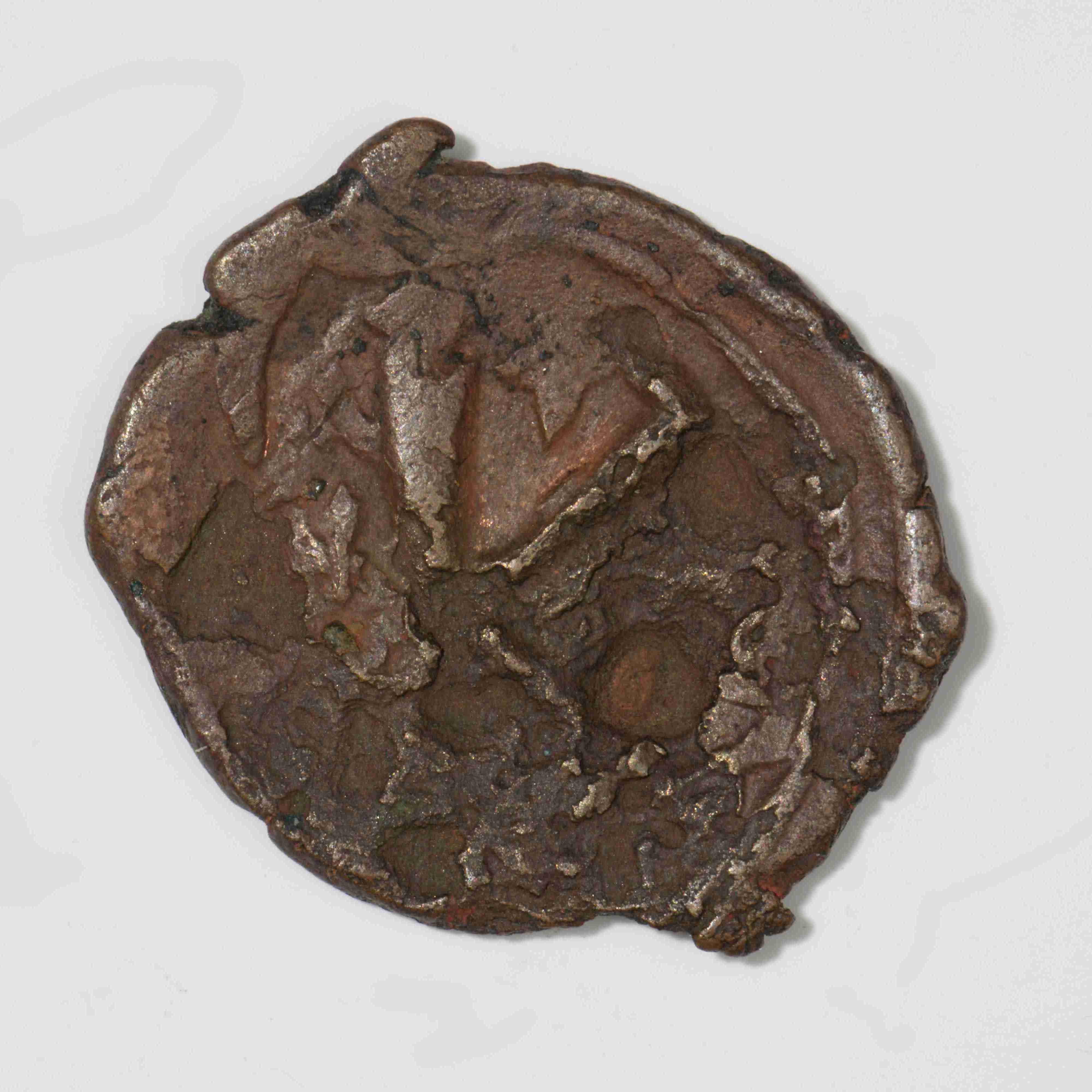 реверс Justinian II — Half Follis (Constantinople, 685)