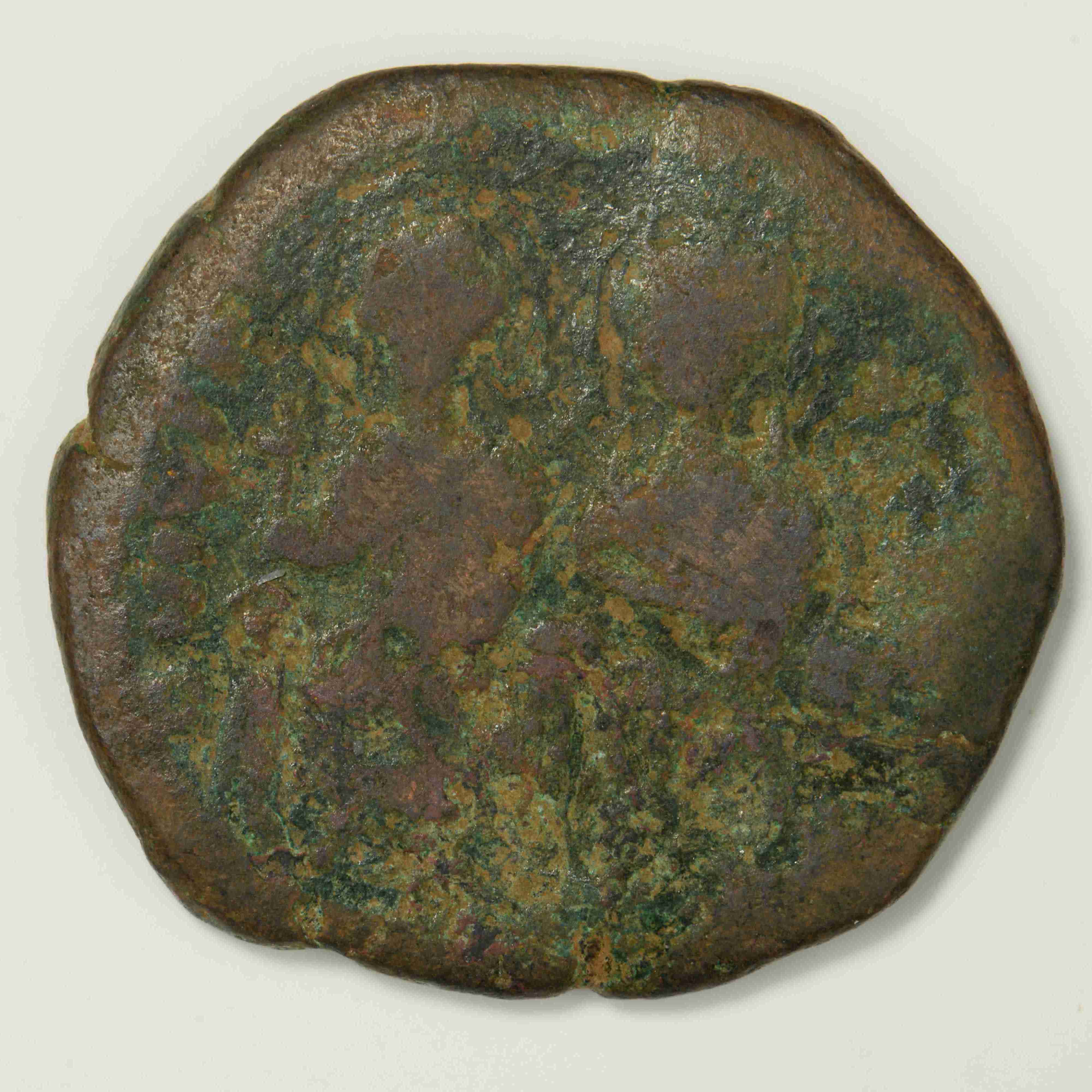 Justin II — Follis (Constantinople, 567–568), аверс, do_byzant