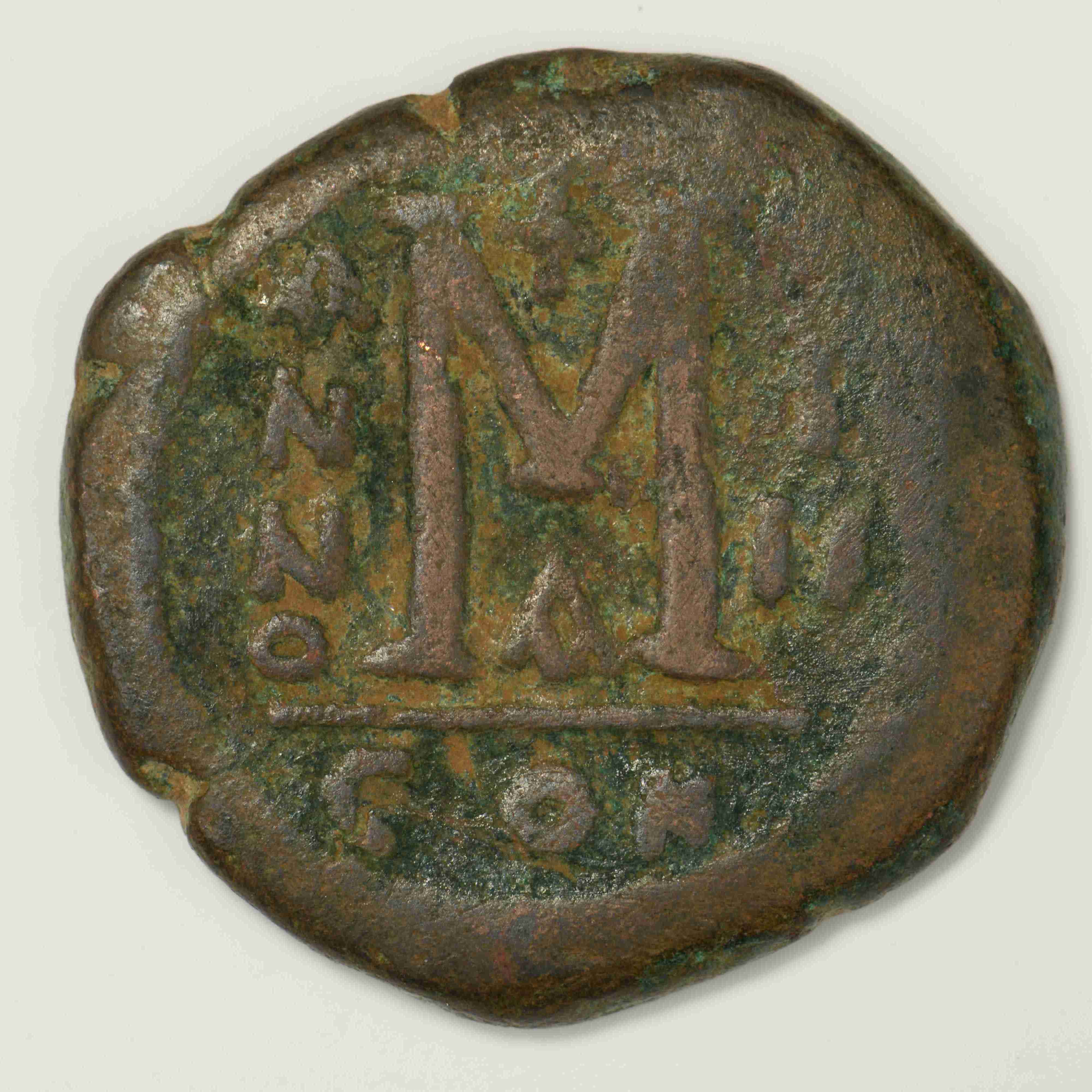 Justin II — Follis (Constantinople, 567–568), реверс, do_byzant