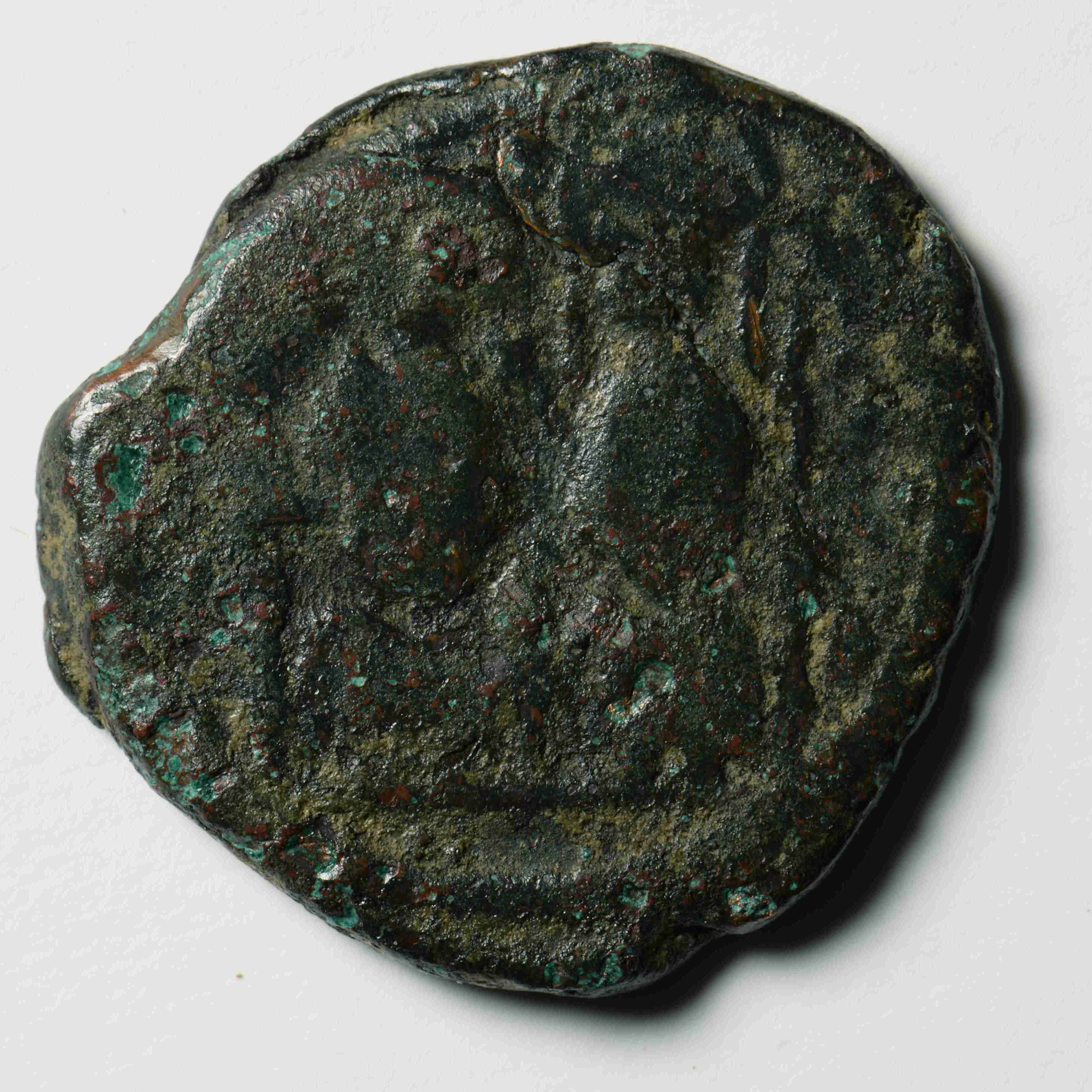аверс Justin II — Follis (Nikomedeia, 577–578)