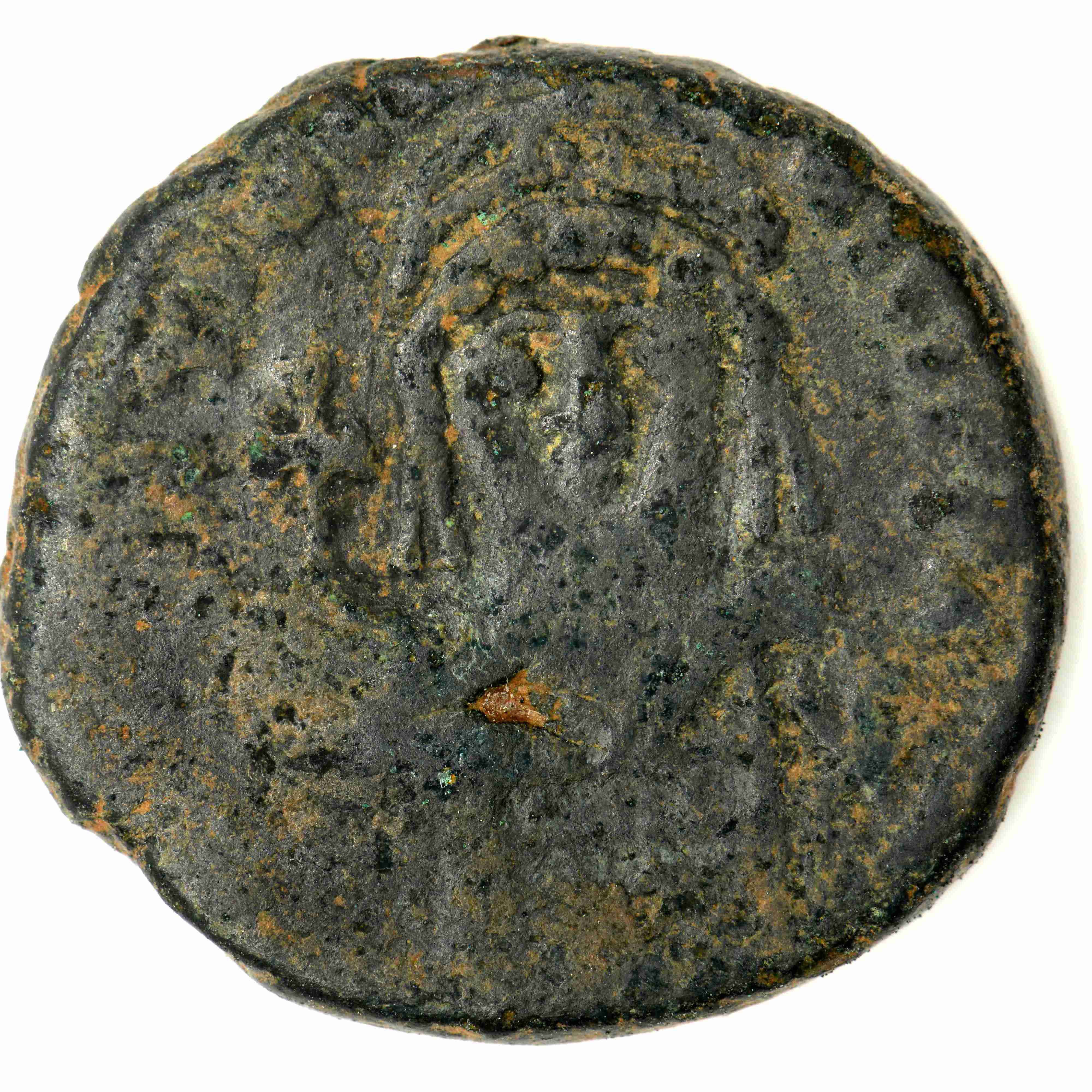 obverse Maurice Tiberius — Half Follis (Carthage, 582–583)