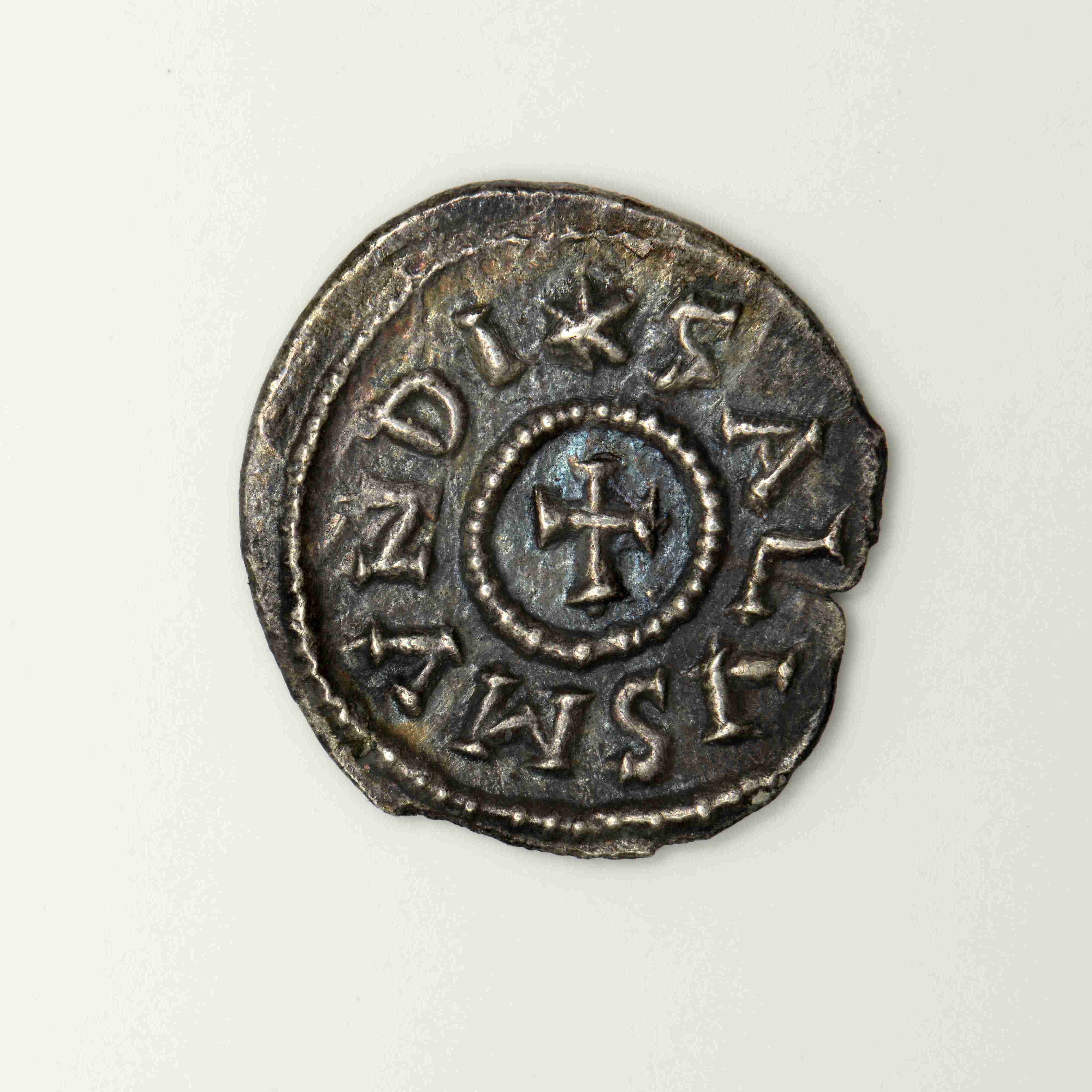 reverse Maurice Tiberius — Light Half Siliqua (Carthage, 602–603)
