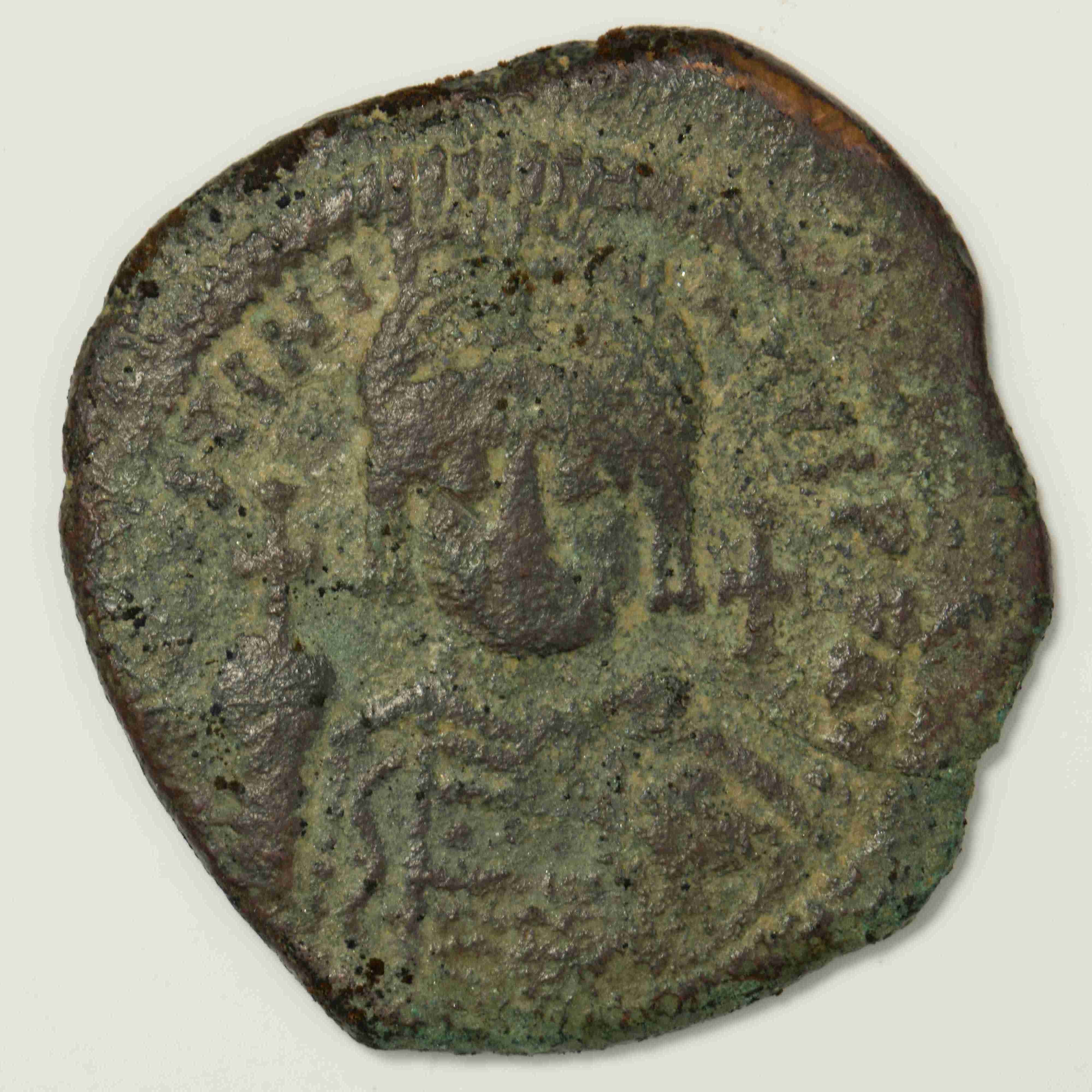 Justinian I — Follis (Antioch, 560–561), аверс, do_byzant