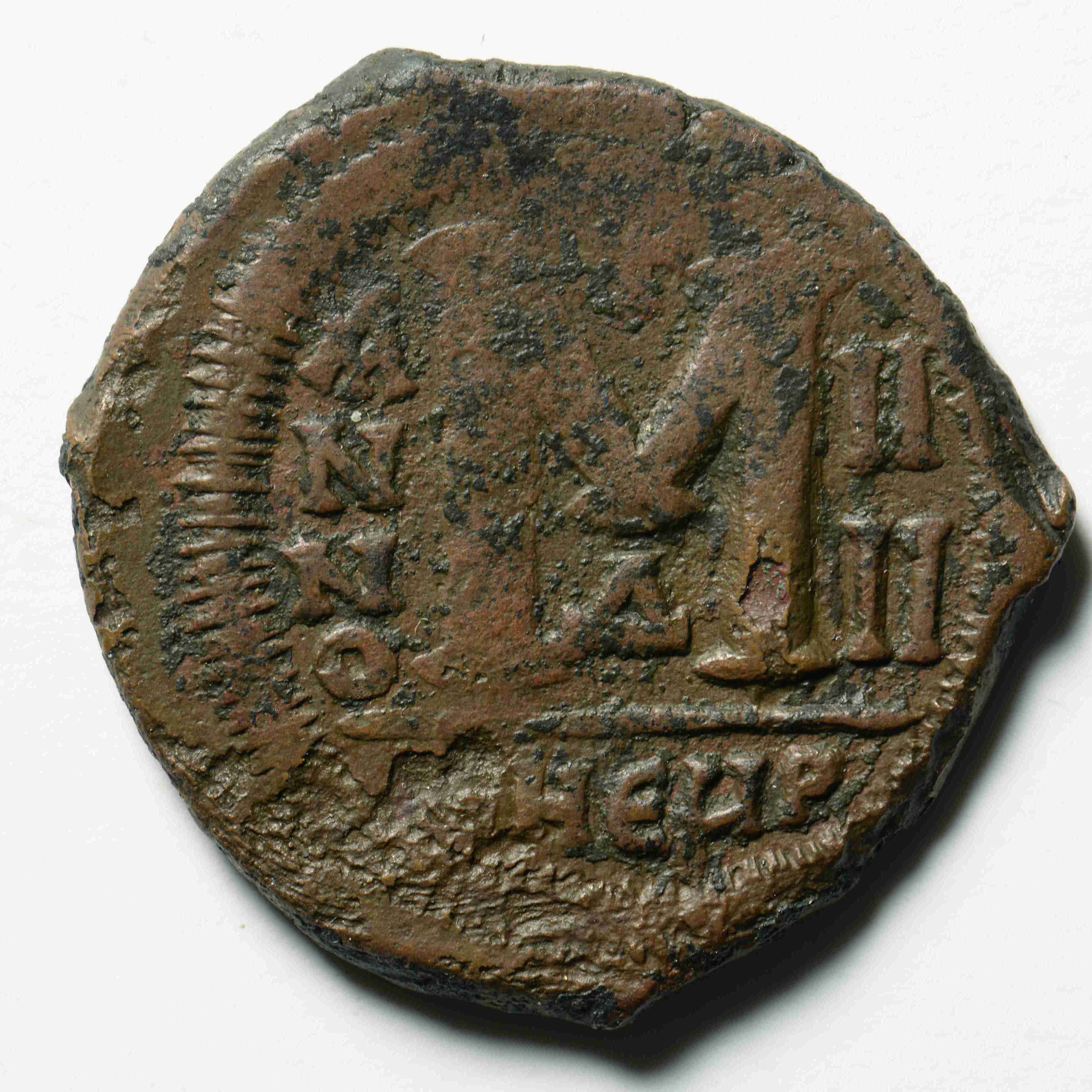Tiberios II Constantine — Follis (Antioch, 579), реверс, do_byzant