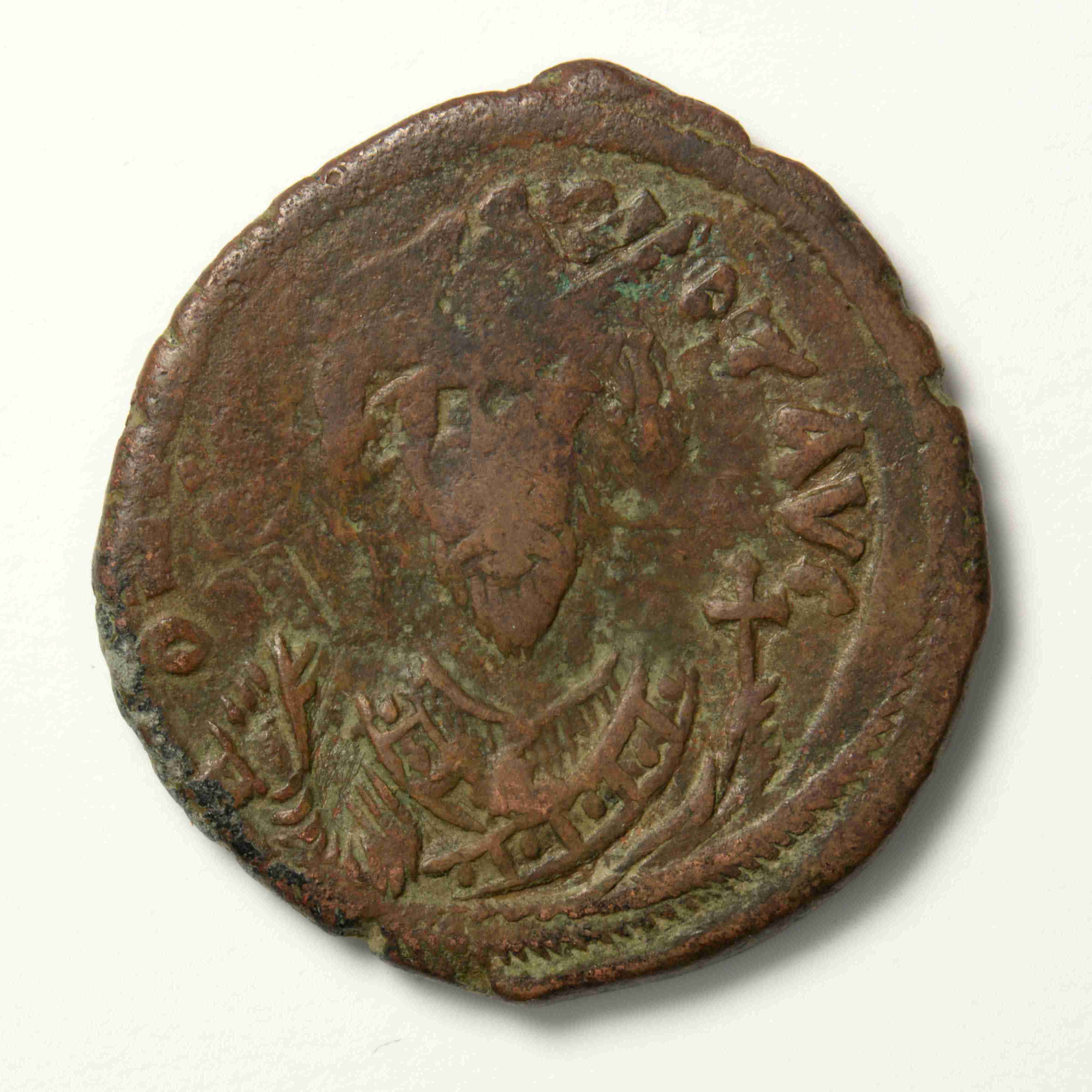 аверс Phocas — Follis (Constantinople, 606–607)