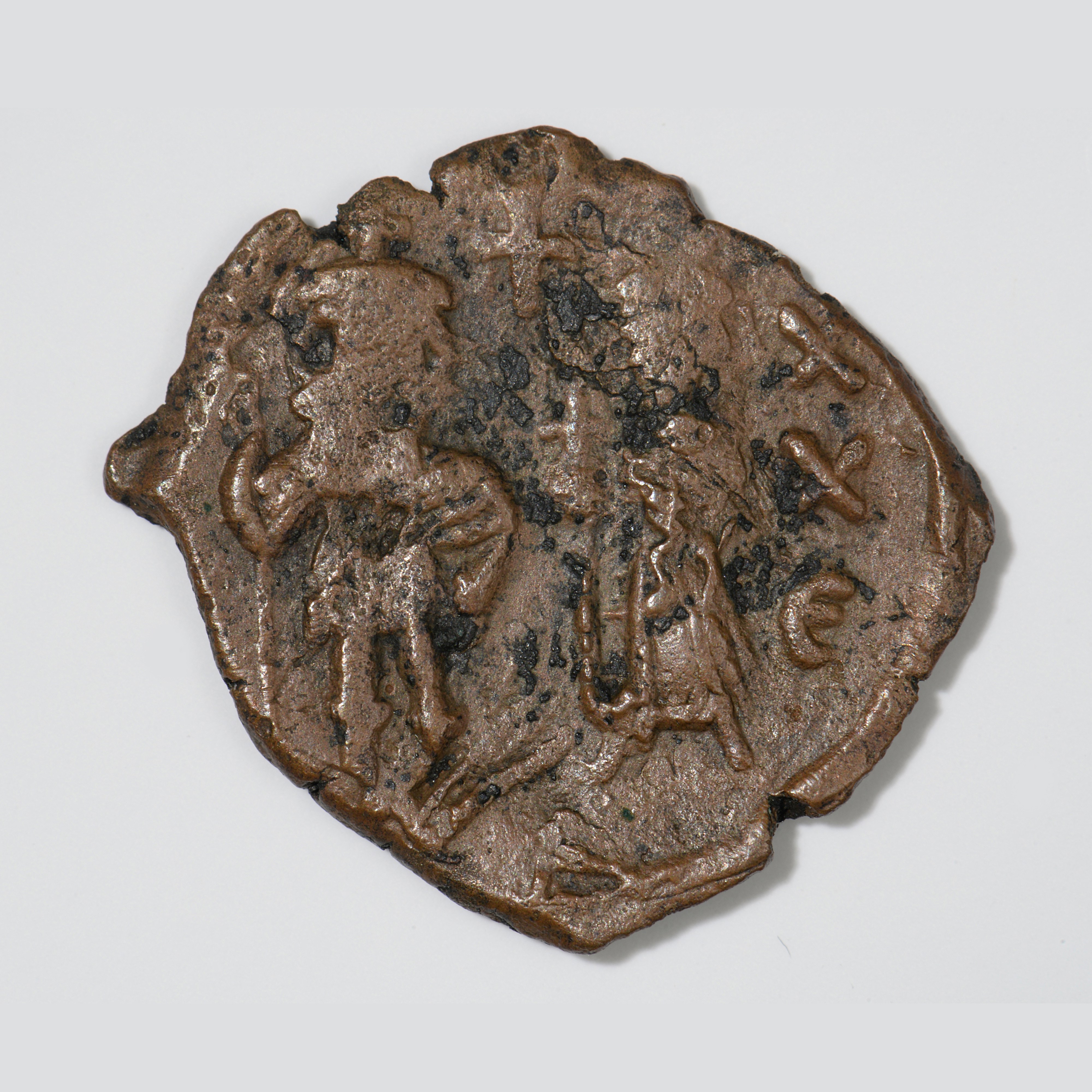 Constans II — Follis (Constantinople, 665–666), аверс, do_byzant