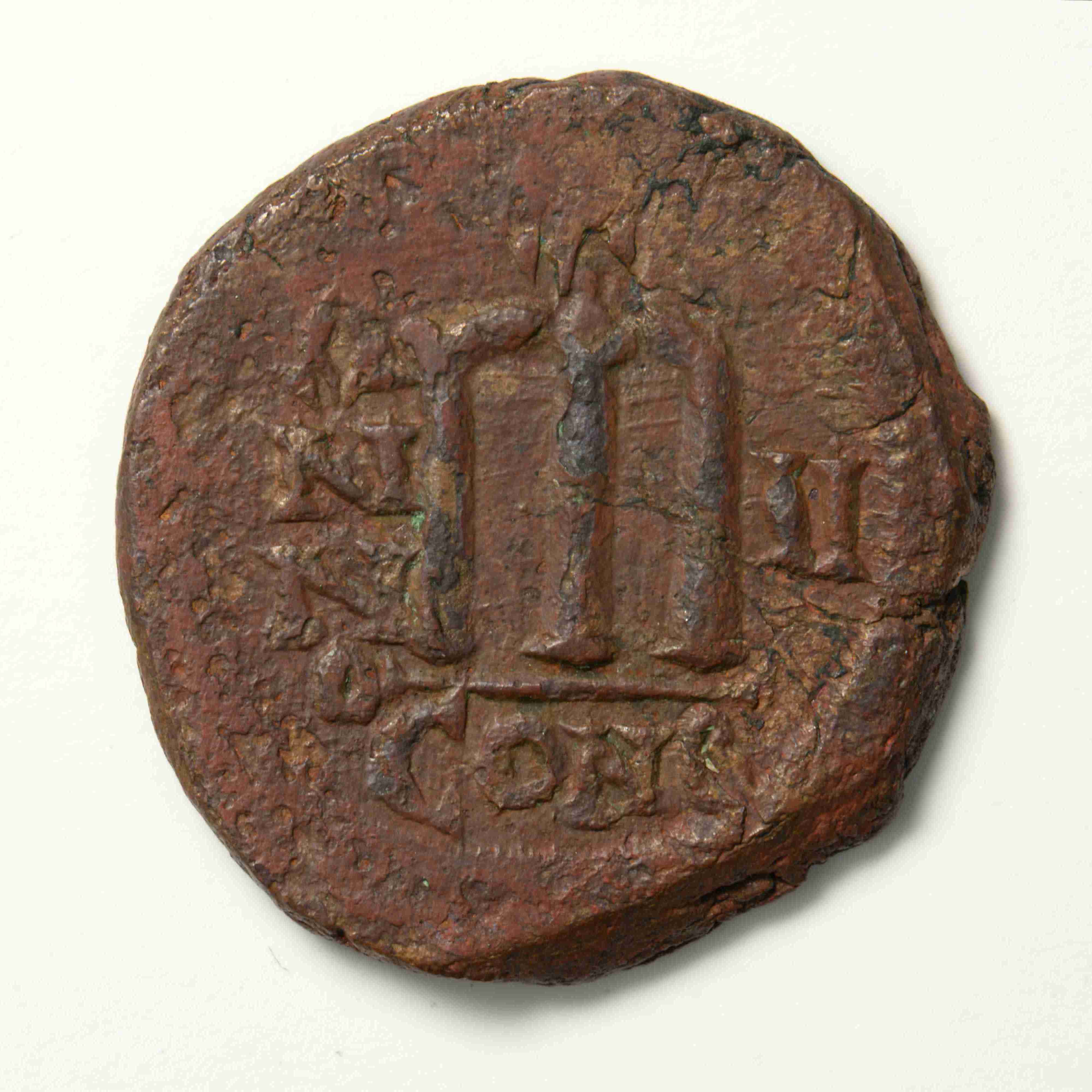 Phocas — Follis (Constantinople, 606–607), реверс, do_byzant