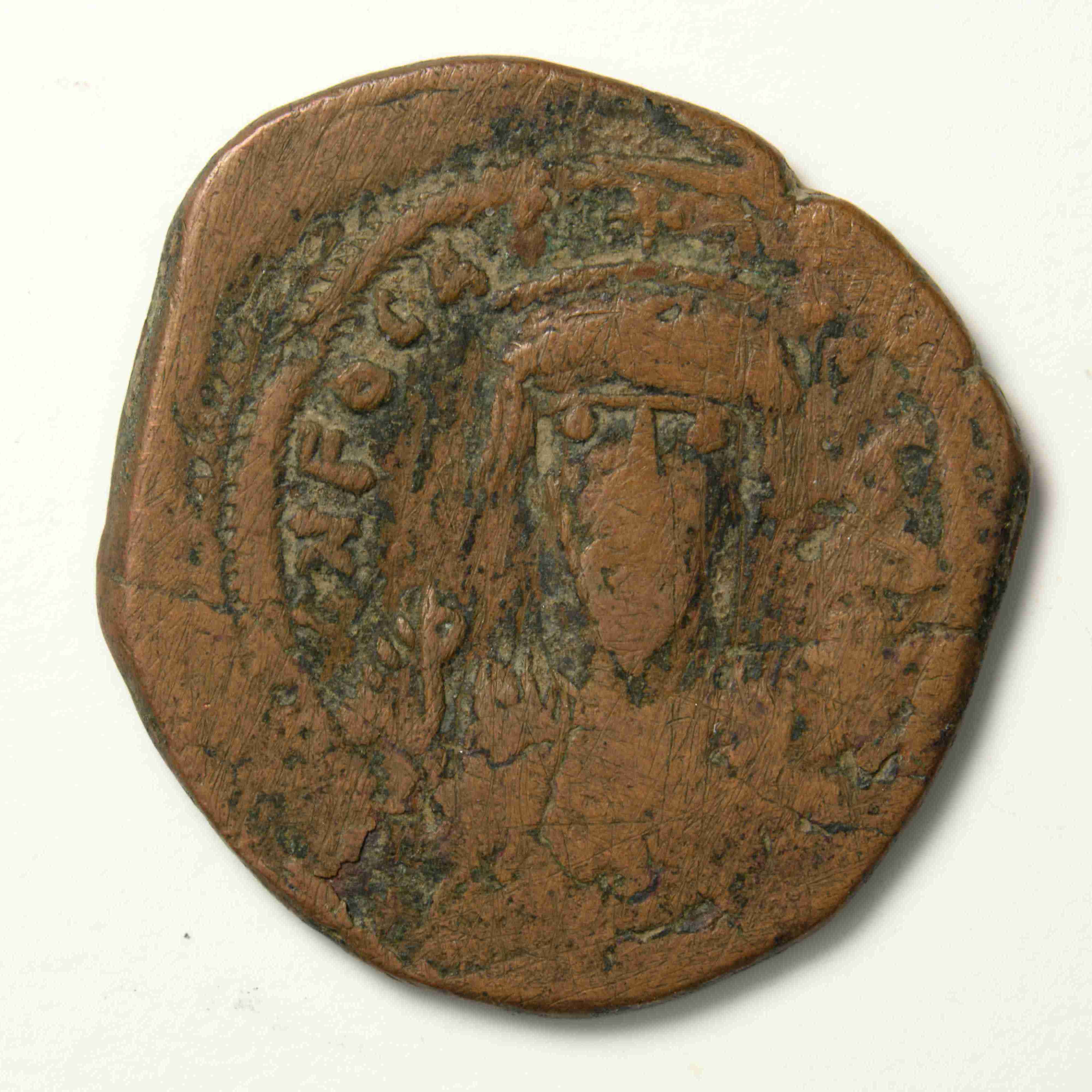 Phocas — Follis (Constantinople, 606–607), аверс, do_byzant