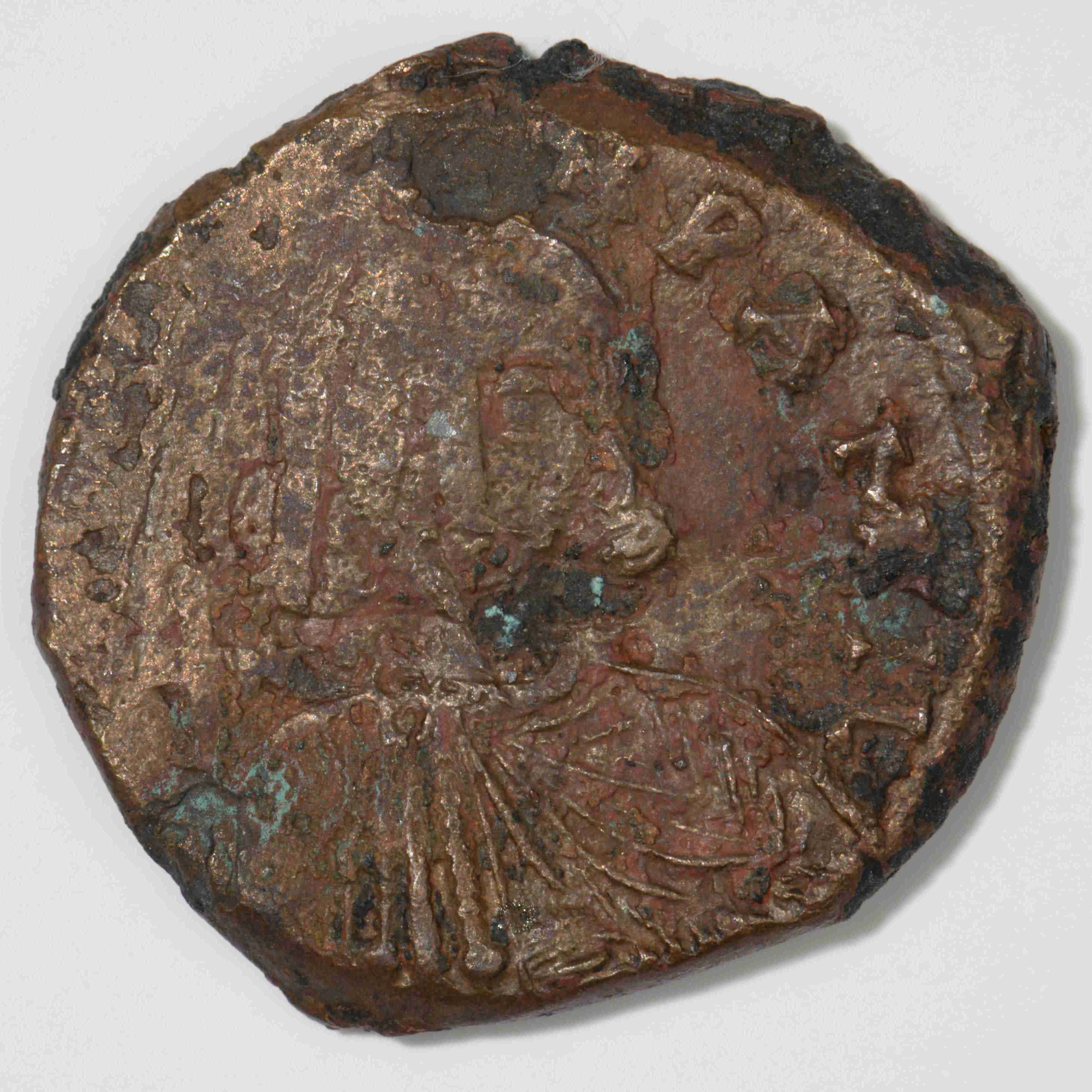 Leo III — Follis (Constantinople, 717), аверс, do_byzant