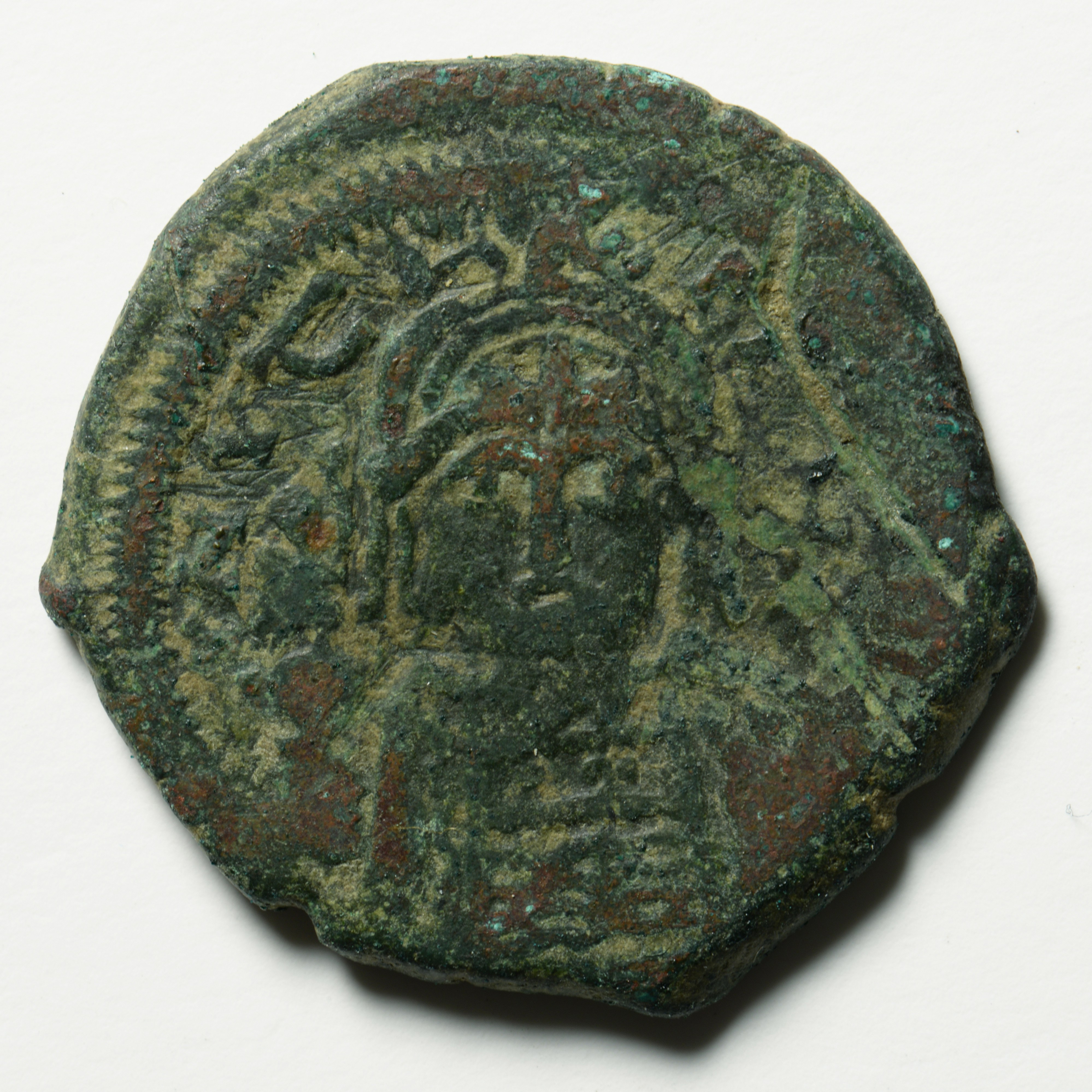 Justin II — Follis (Antioch, 566), аверс, do_byzant