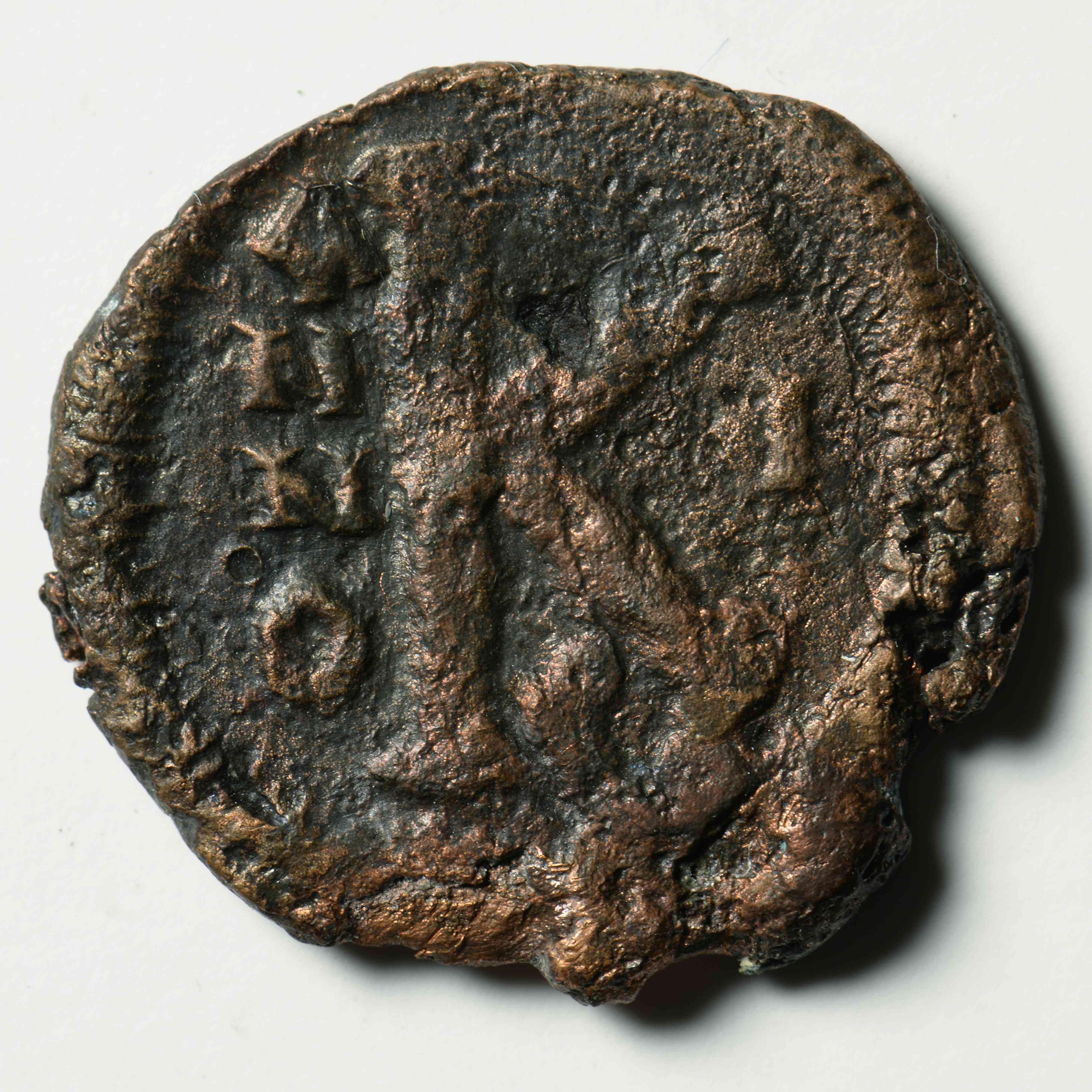Justin II — Half Follis (Antioch, 566–567), реверс, do_byzant