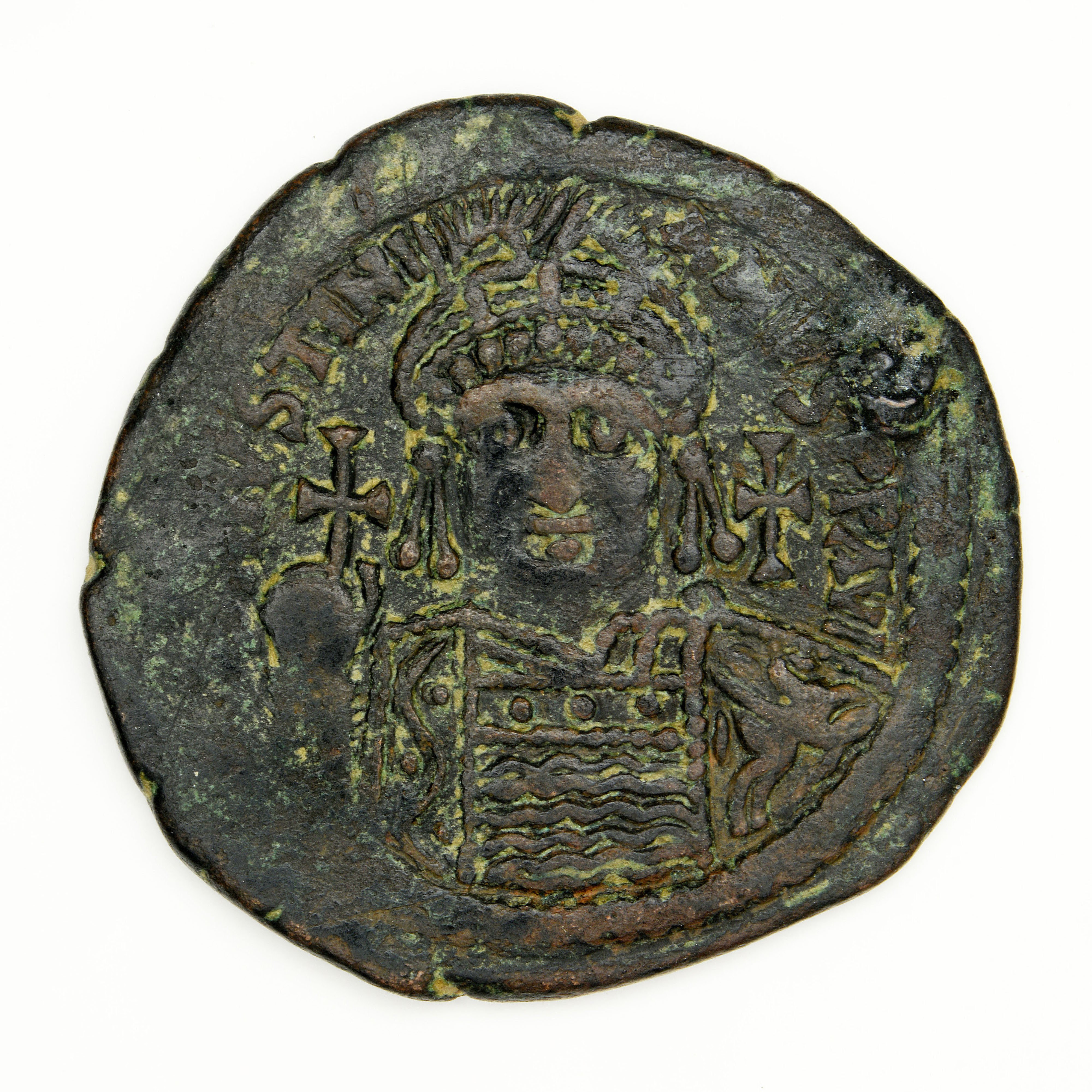 Justinian I — Follis (Antioch, 560–561), аверс, do_byzant