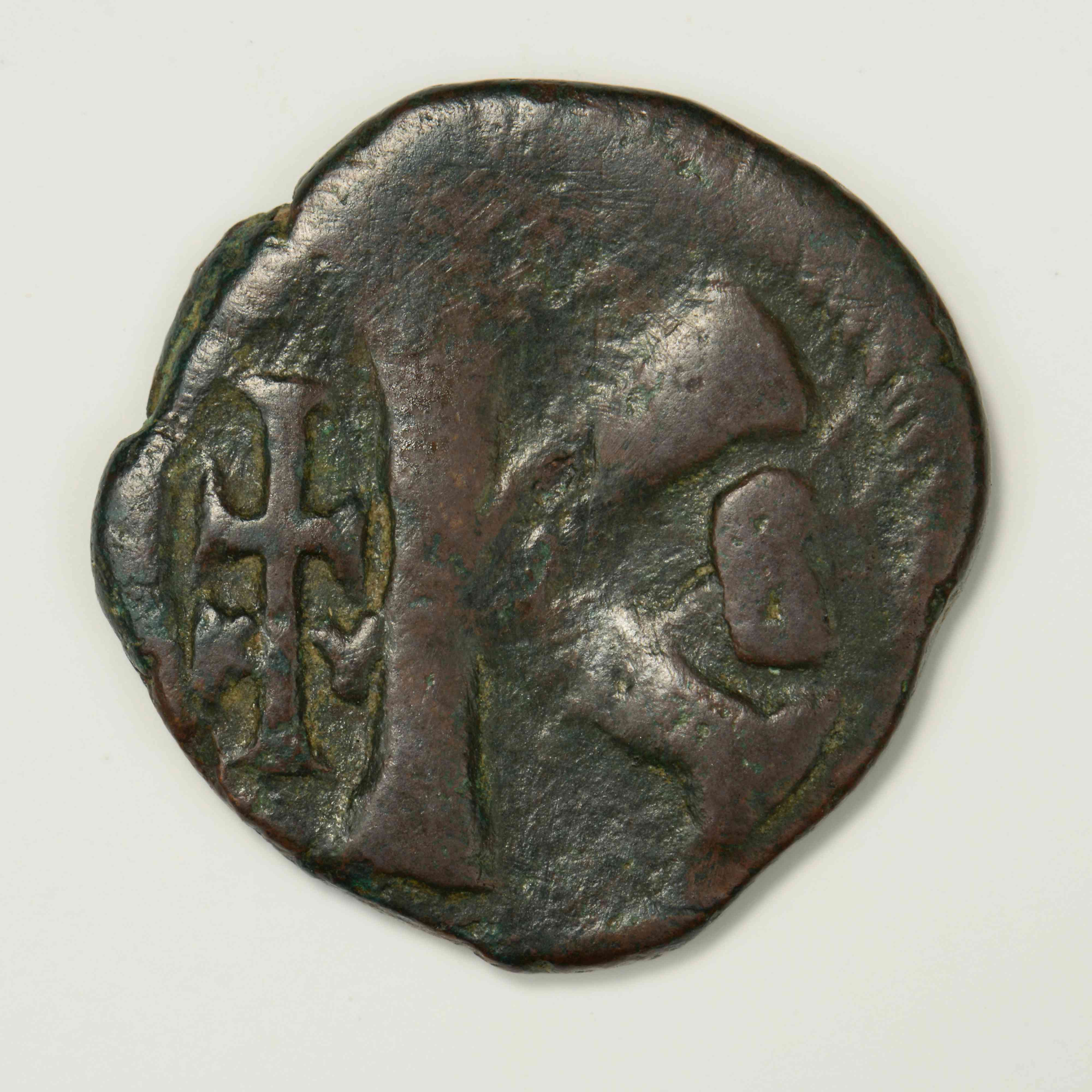 reverse Justin I — Half Follis (Kyzikos, 518)