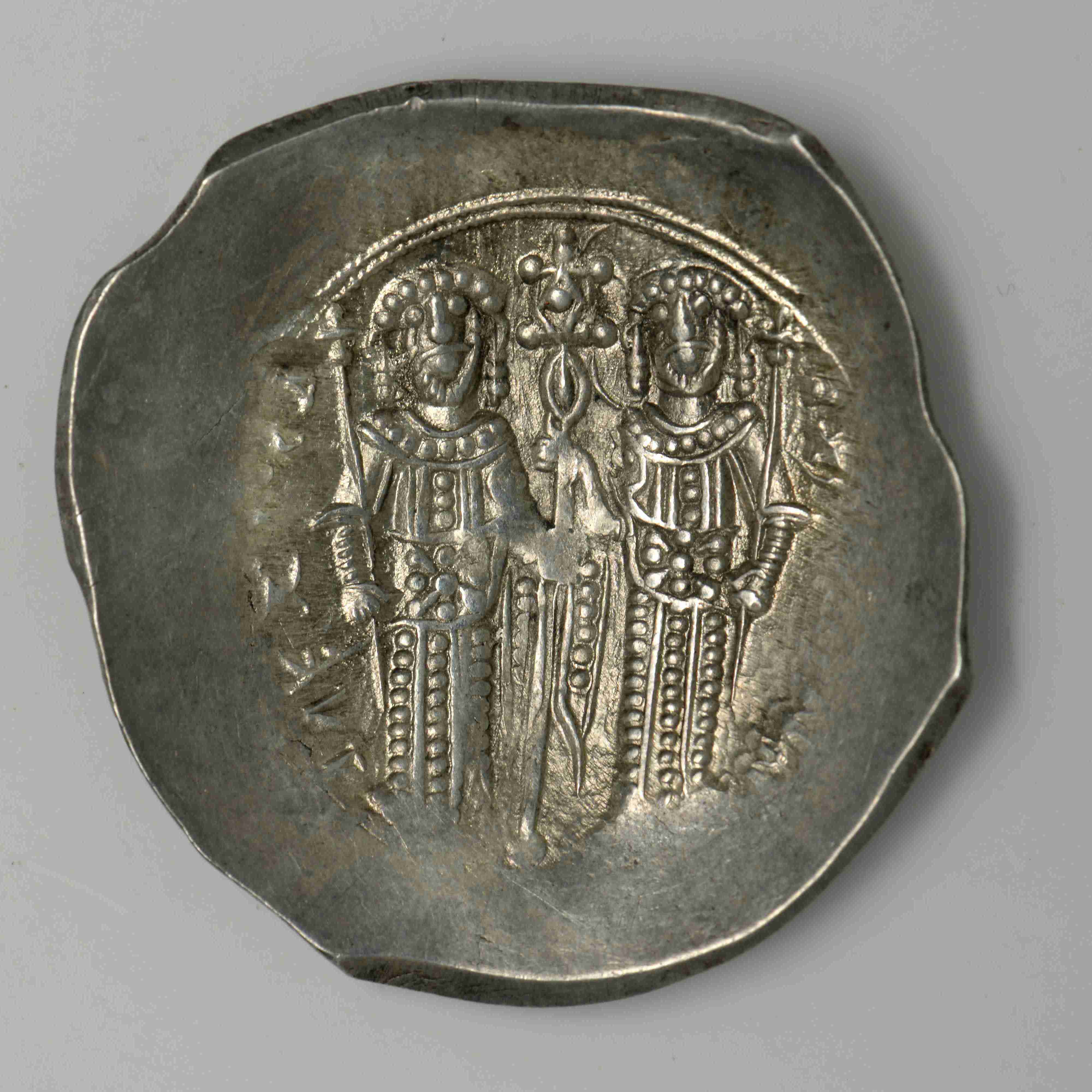 реверс Alexios III Angelos — Trikephalon (Aspron Trachy) (Constantinople, 1197)