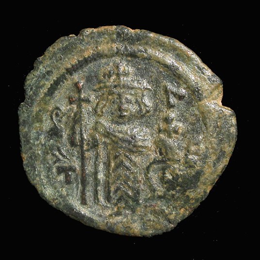 Arab-Byzantine Authority — Fals (Damascus, 660), аверс, do_byzant