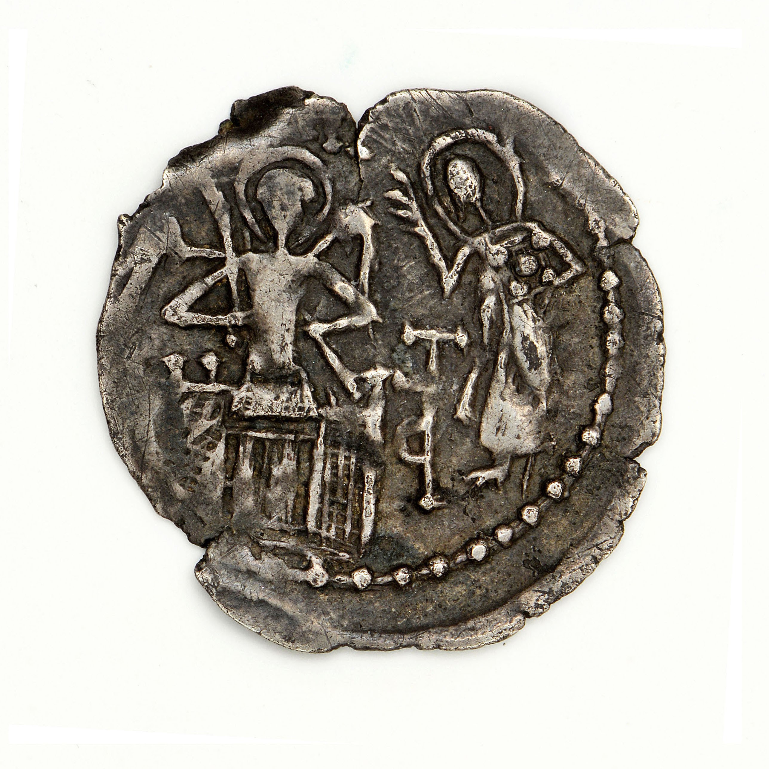 аверс Matthew Asen Kantakouzenos — Half Basilikon (Uncertain Mint, 1353)