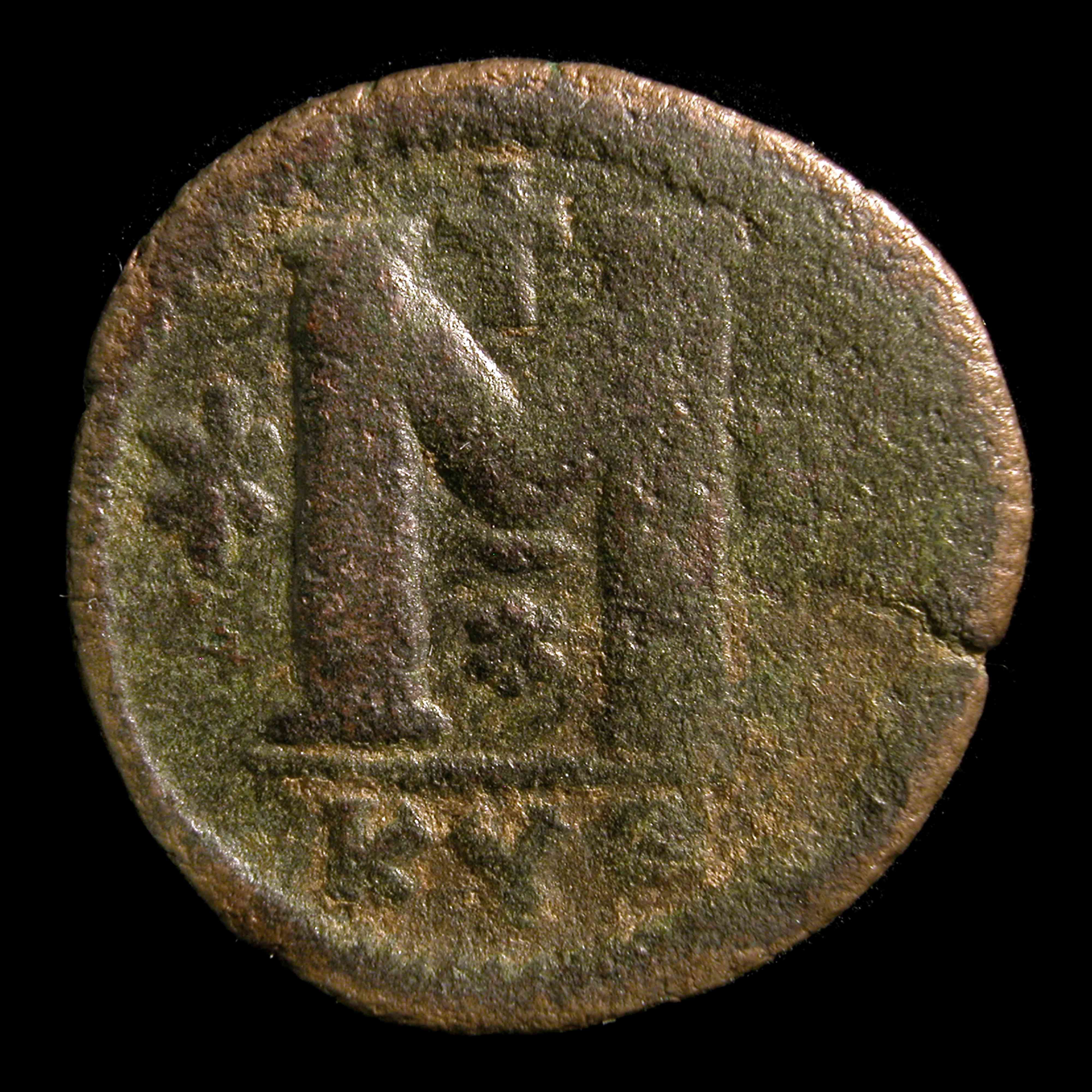 Justin I — Follis (Kyzikos, 518), реверс, do_byzant