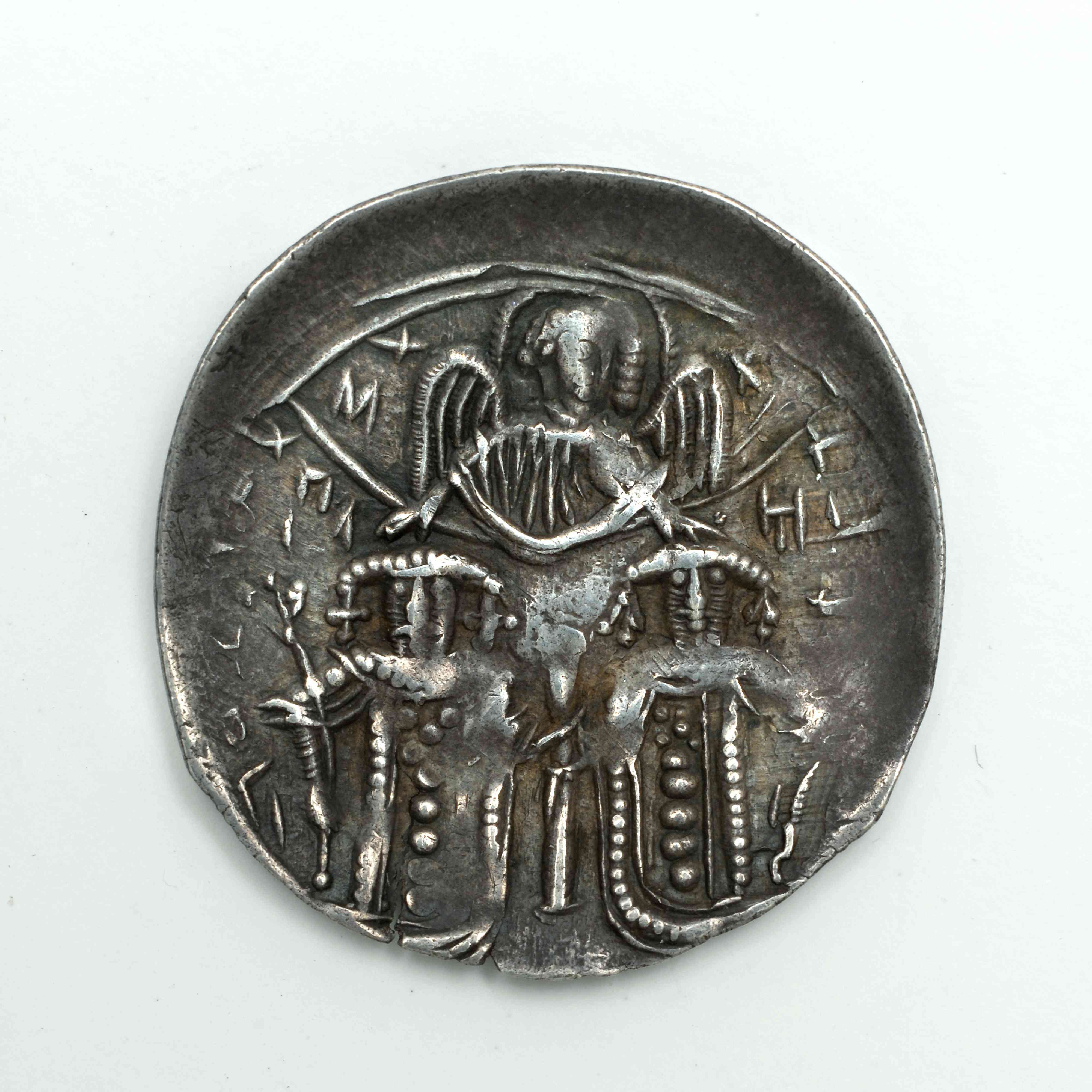 Michael VIII Palaiologos — Trikephalon (Aspron Trachy) (Constantinople, 1258–1259), реверс, do_byzant