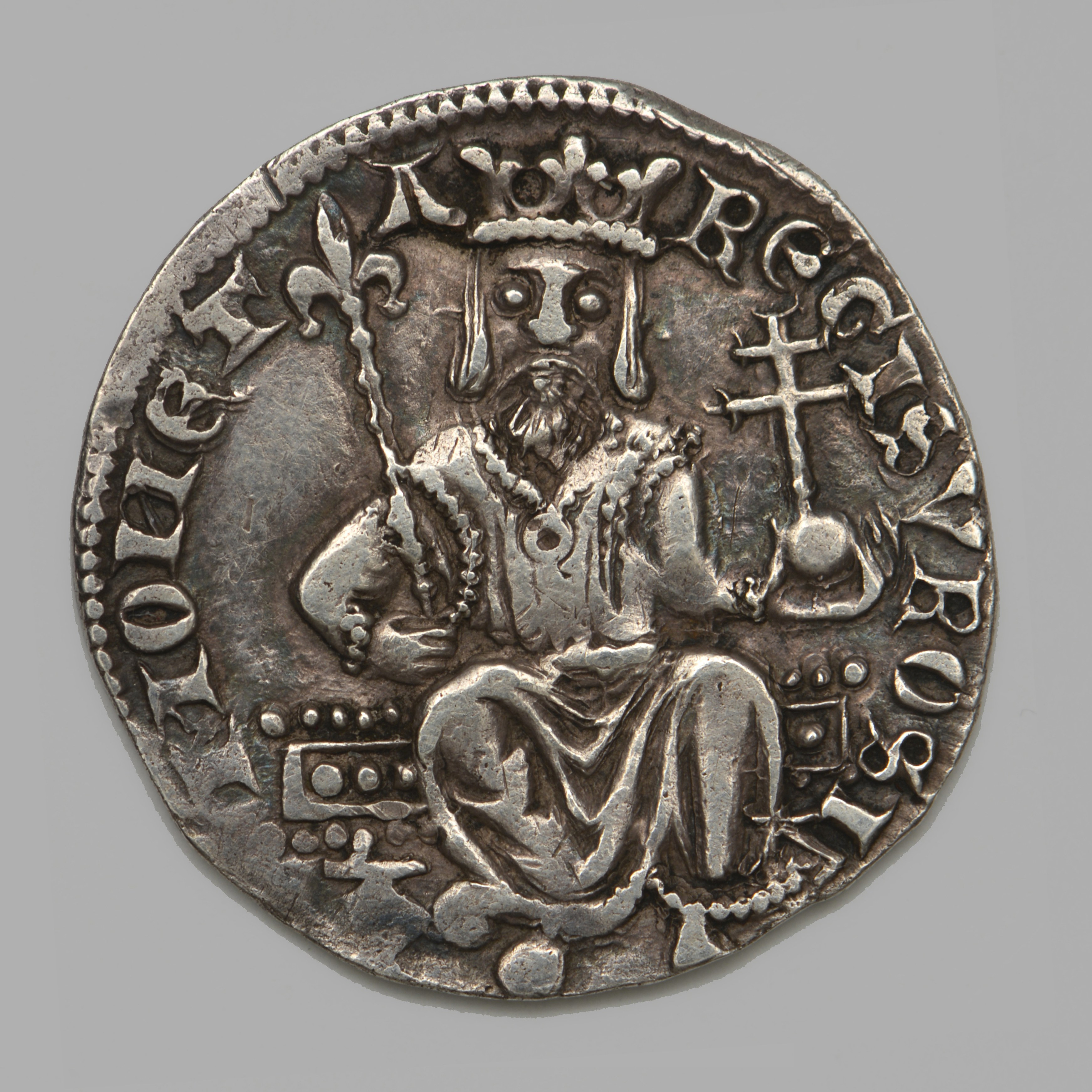 реверс Stefan Uros II Milutin (Serbia) — Dinar (Uncertain Mint, 1282)