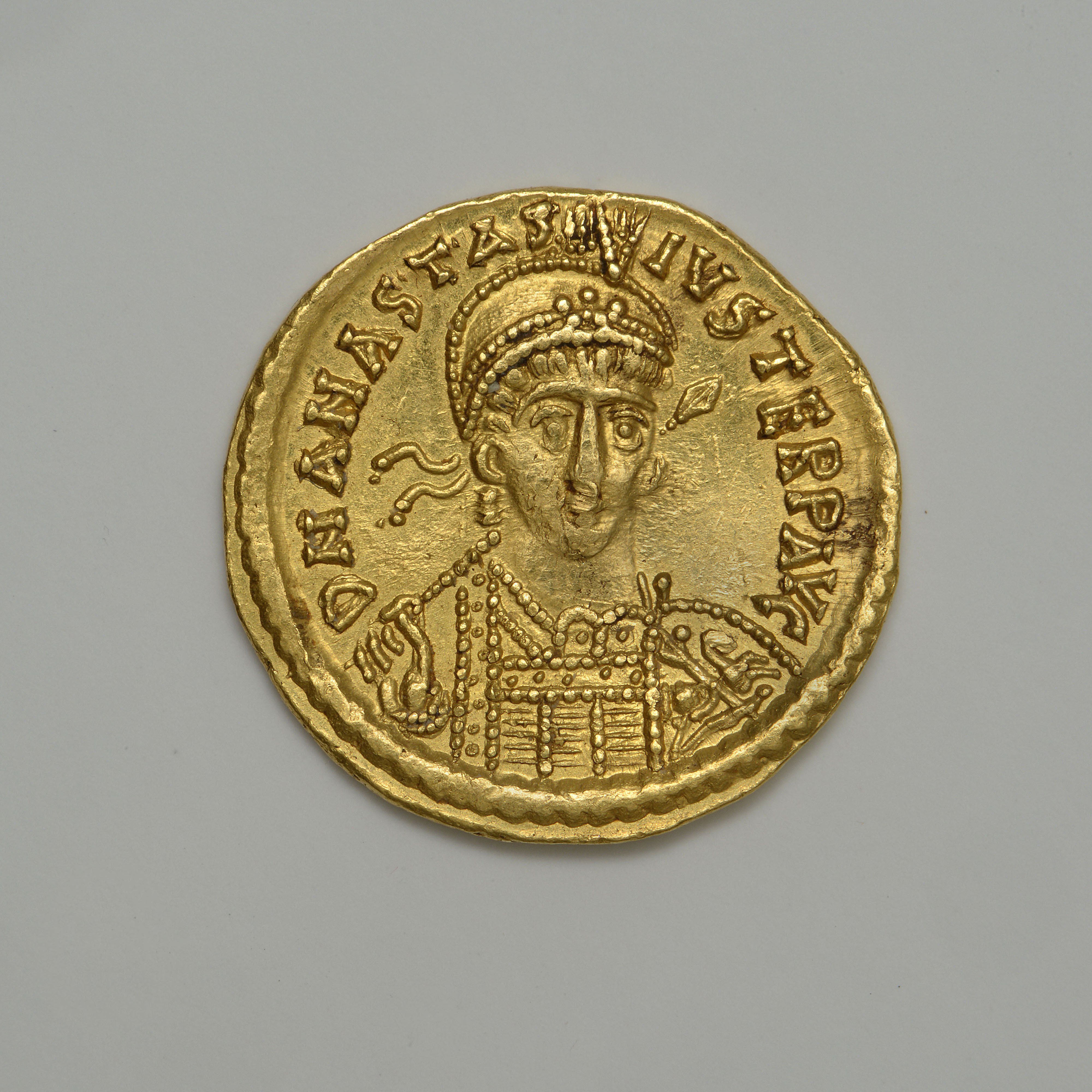 Anastasios I — Solidus (Constantinople, 491), аверс, do_byzant