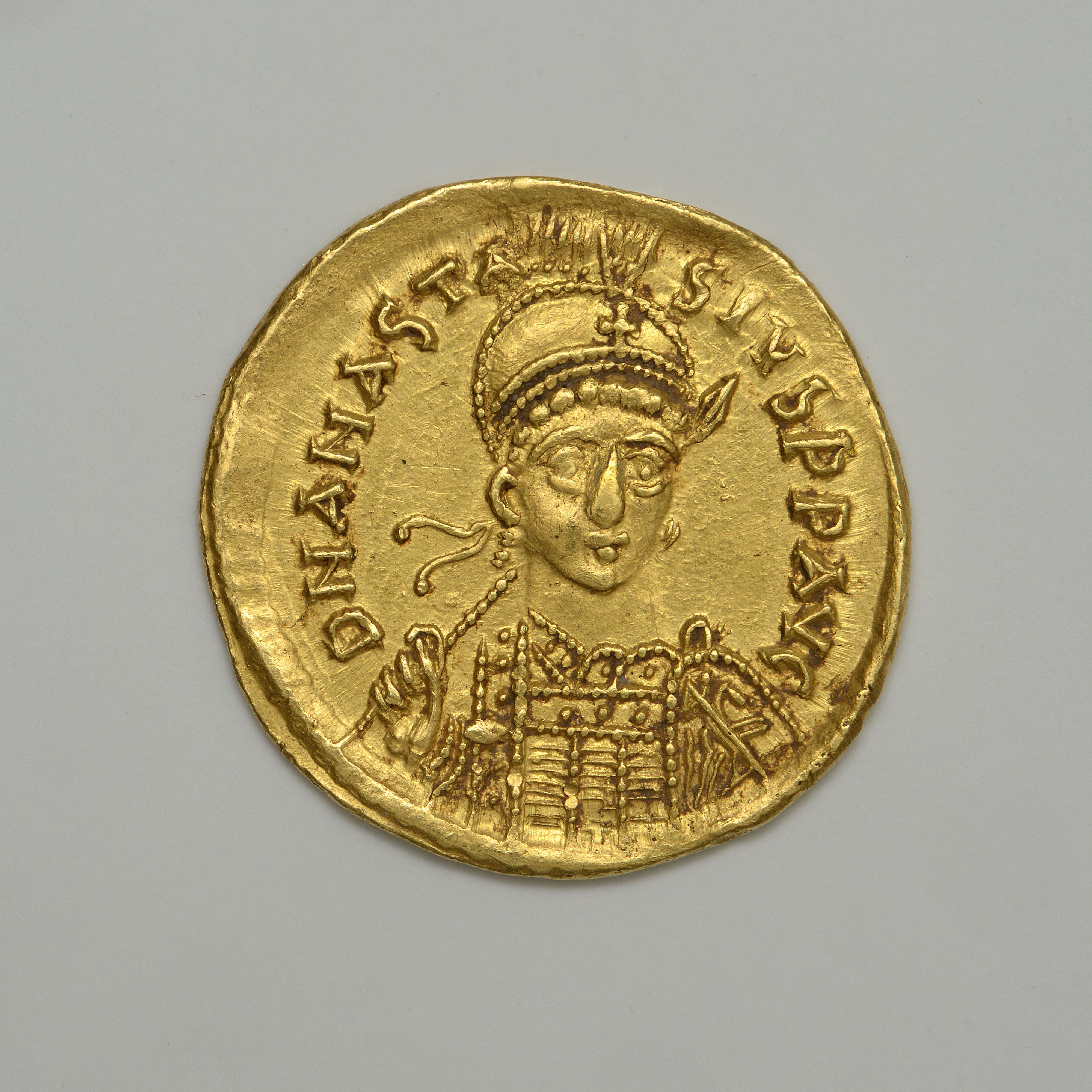 Anastasios I — Solidus (Constantinople, 491), аверс, do_byzant