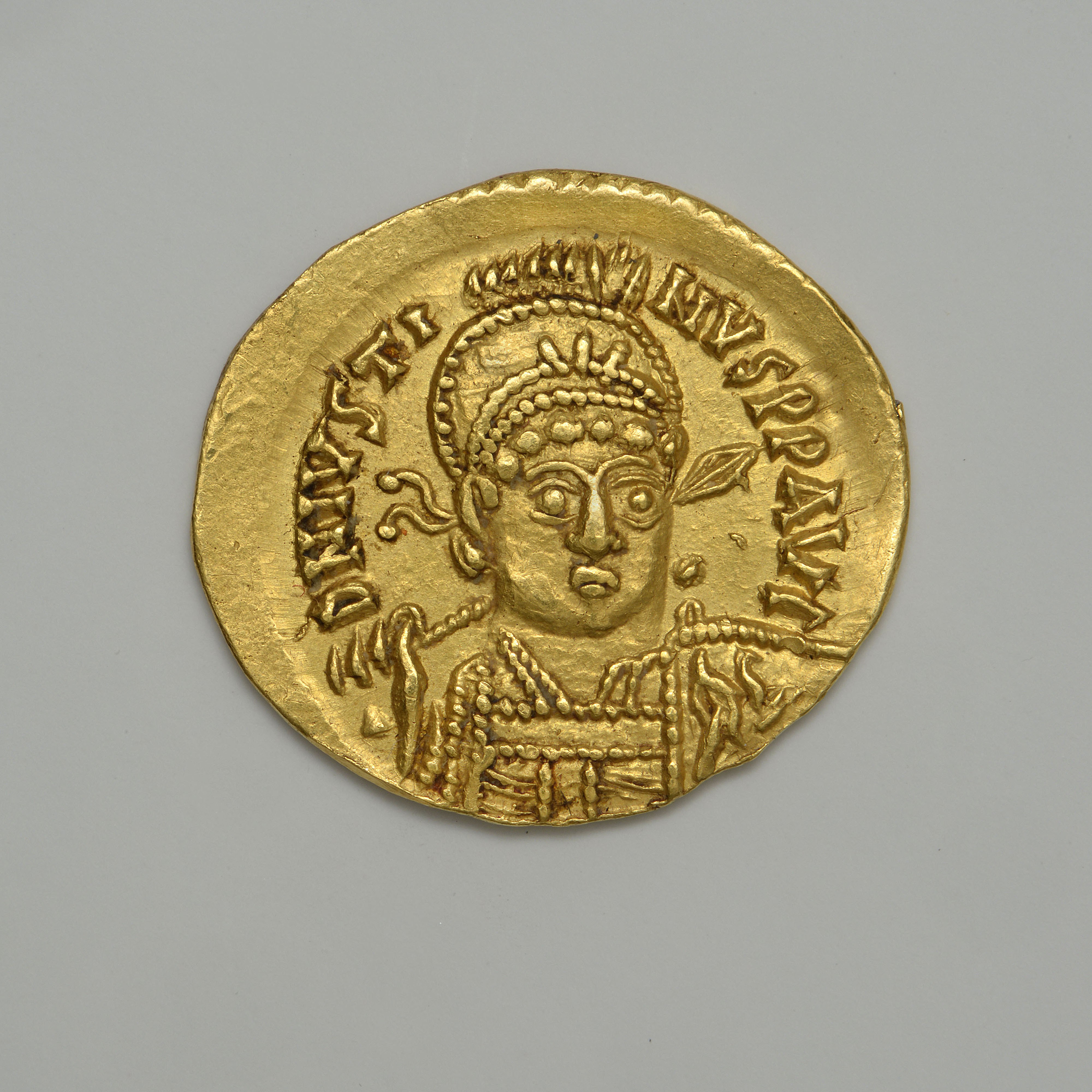 аверс Justin I — Solidus (Thessalonike, 518)