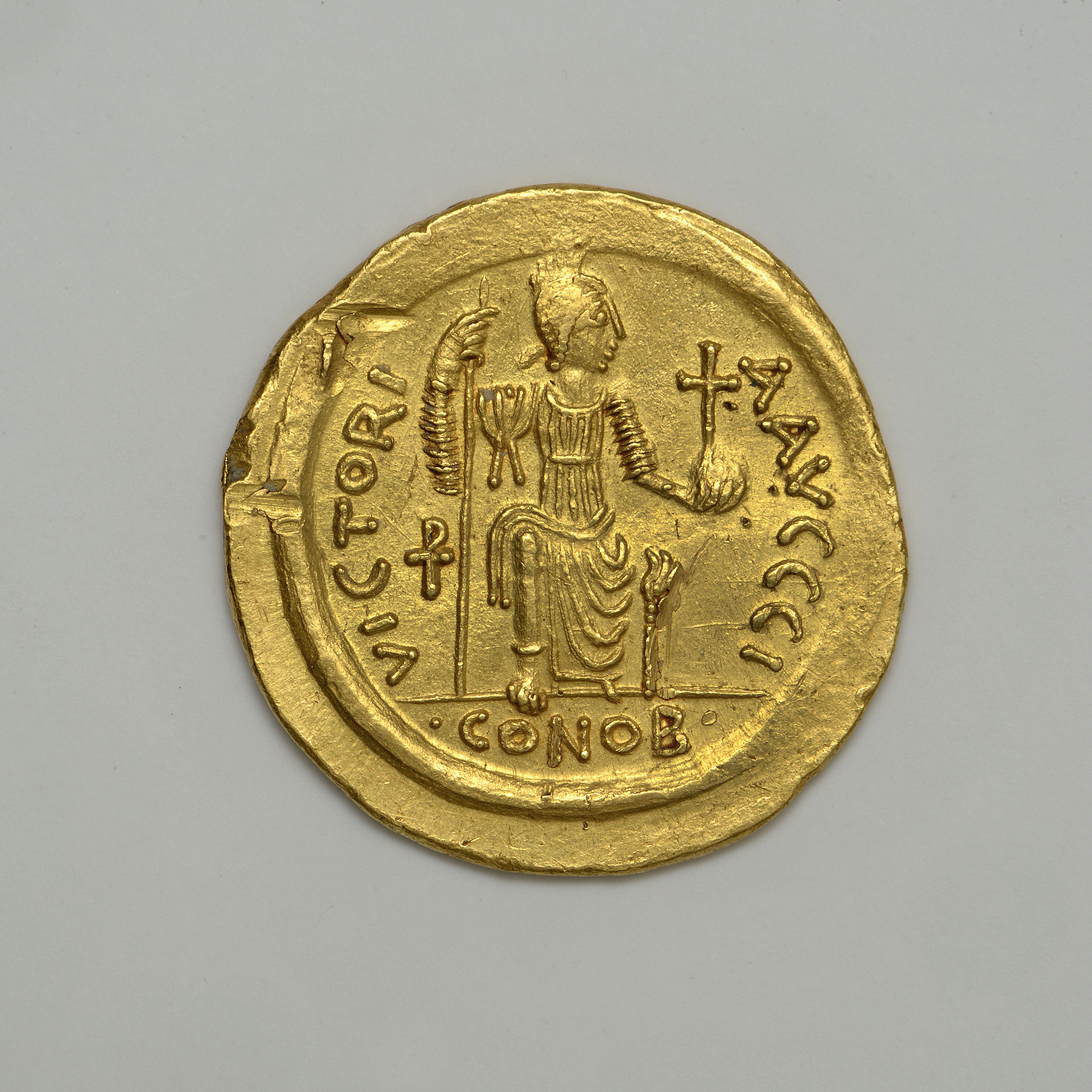 реверс Justin II — Solidus (Alexandria, 565)
