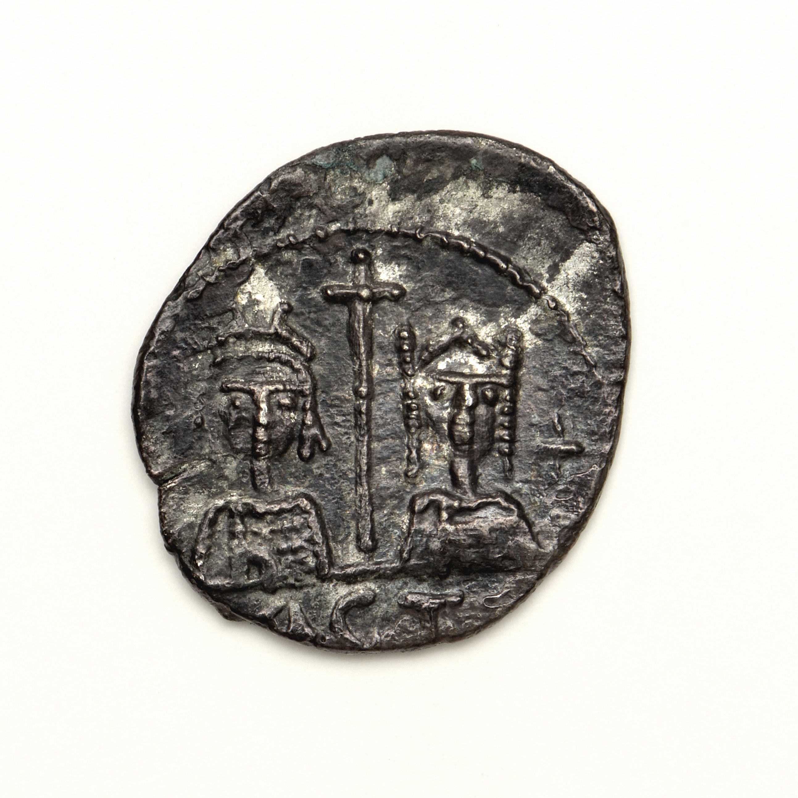reverse Theodosius II — Light Half Siliqua (Carthage, 590)